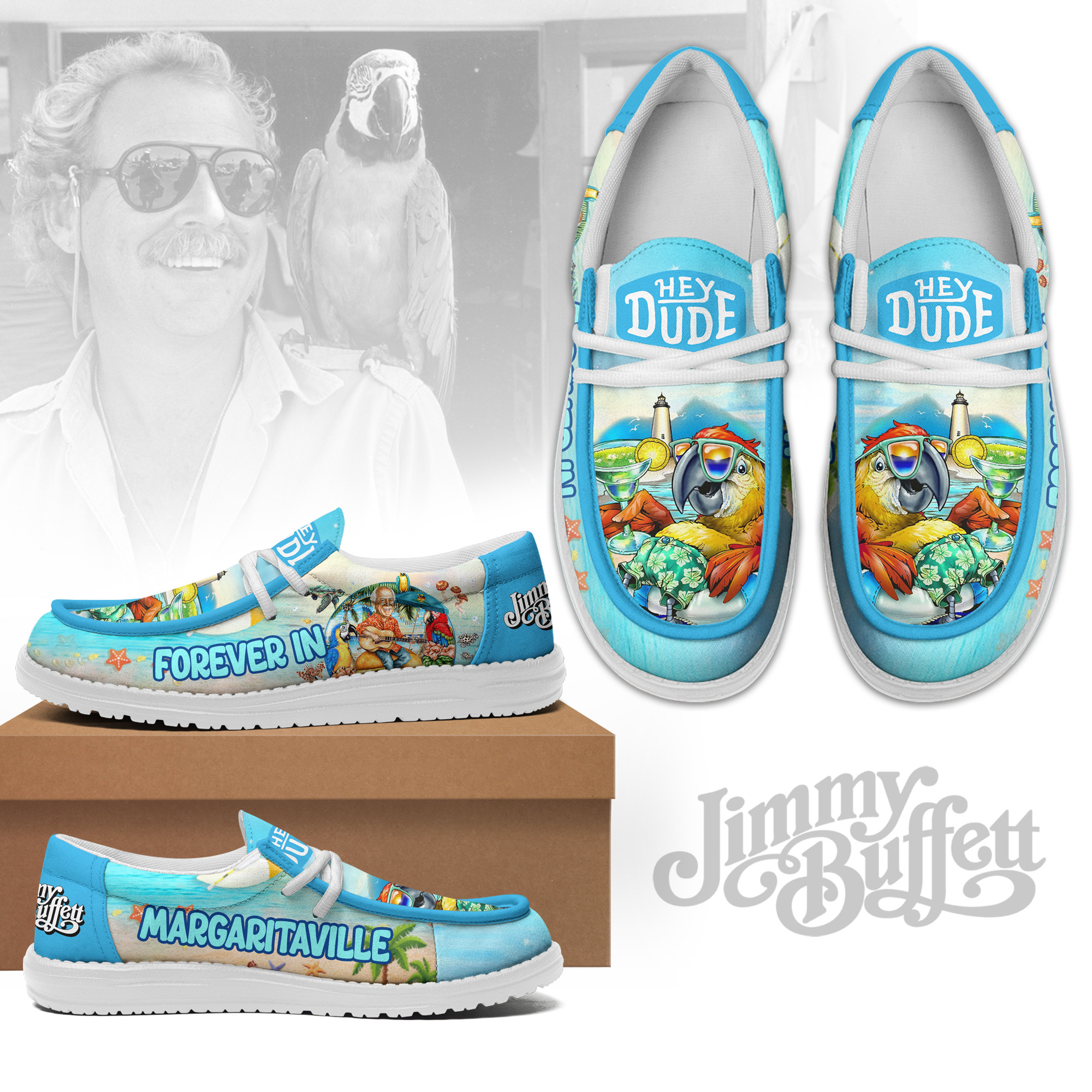 JWFancy Jimmy Buffett – Custom Name Hey Dude