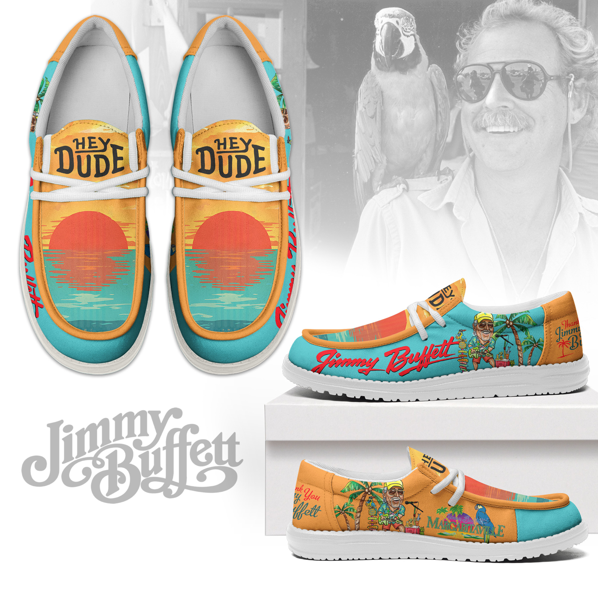 JWFancy Jimmy Buffett – Custom Name Hey Dude
