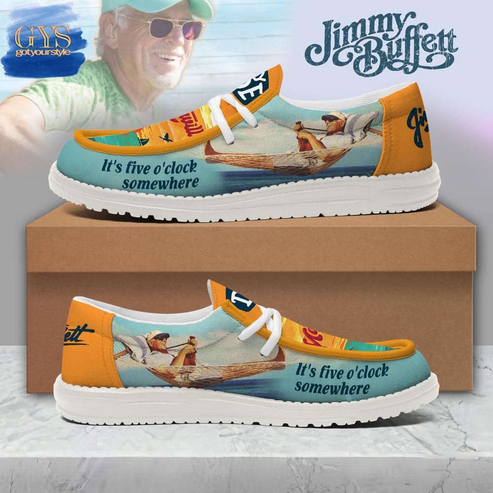 JWFancy Jimmy Buffett Hey Dude Shoes Wally Men's Lace Up Loafers Comfortable For Men And Women
