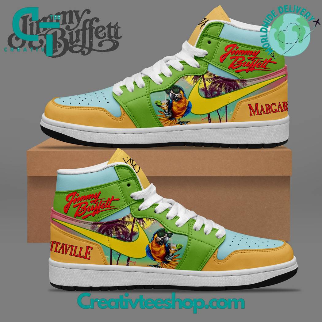 JWFancy Jimmy Buffett MargaritaVille AJ1 High Sneakers Shoes For Men And Women