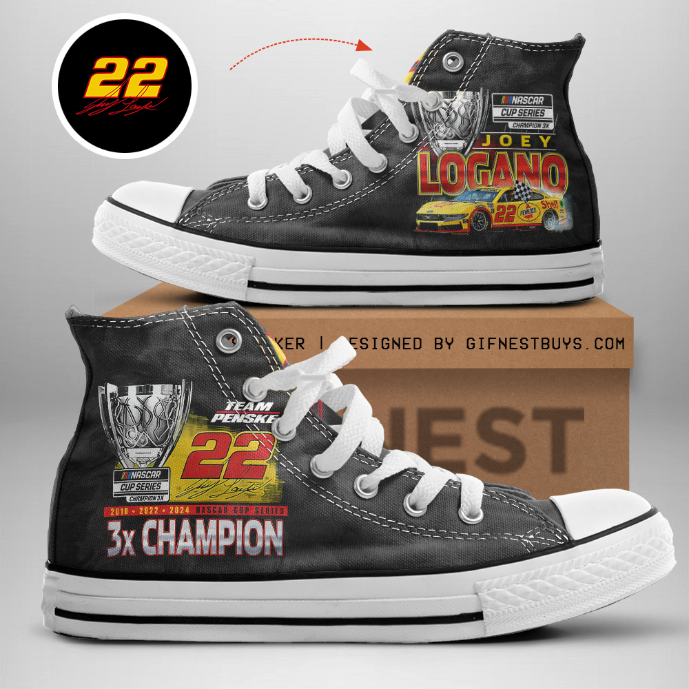 JWFancy Joey Logano High Top Canvas Sneakers Shoes For Men And Women