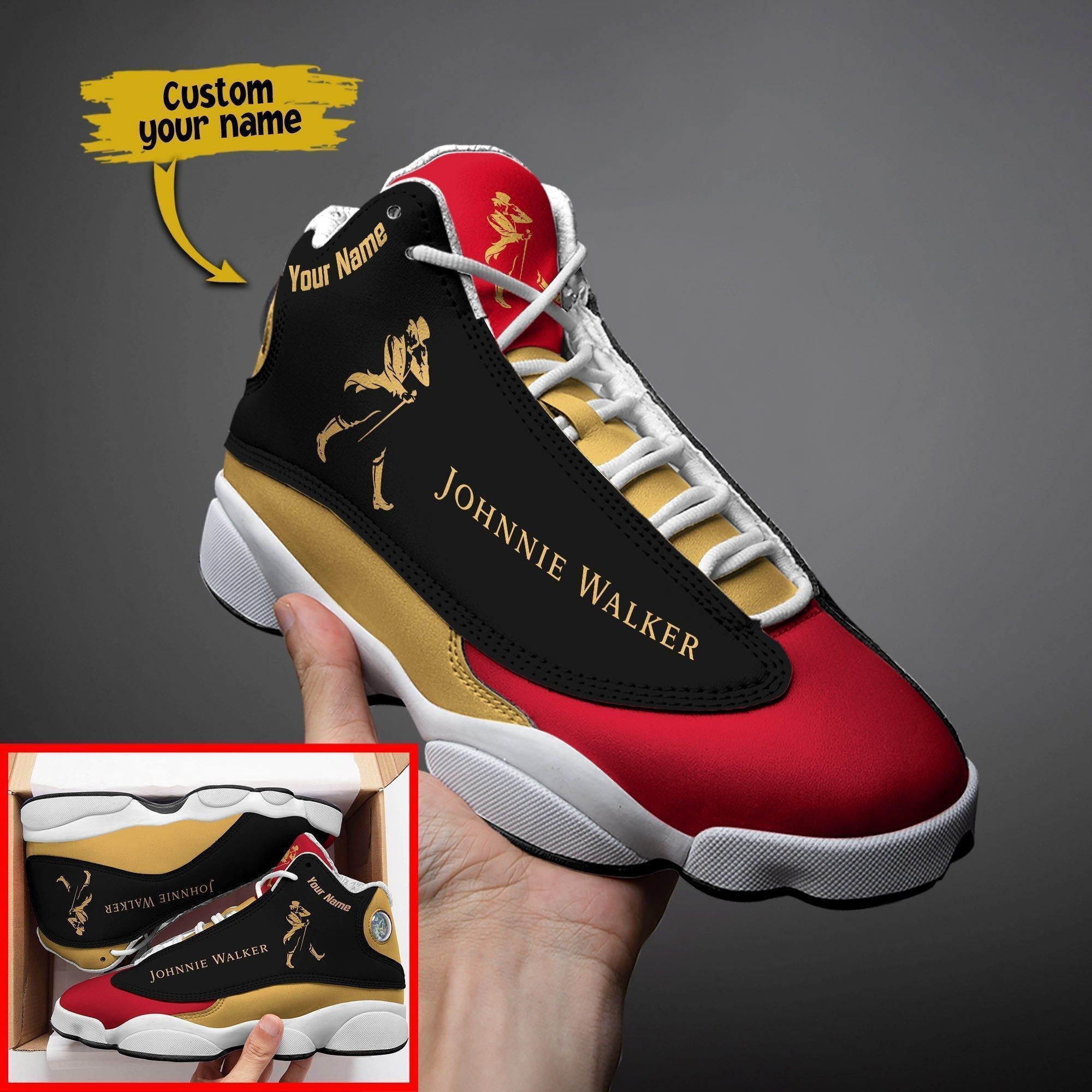 JWFancy Johnnie Walker AJ13 Sneakers Shoes For Men And Women