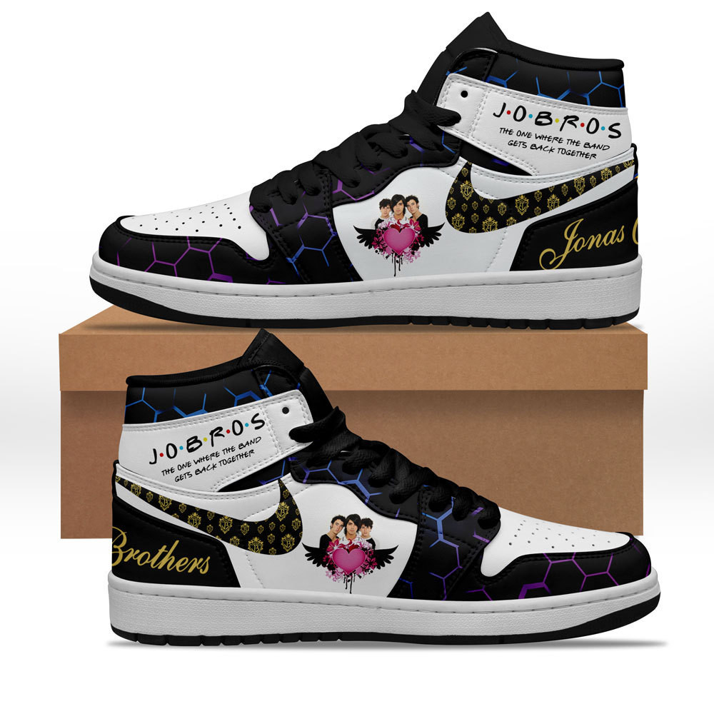 JWFancy Jonas Brothers AJ1 High Sneakers Shoes For Men And Women