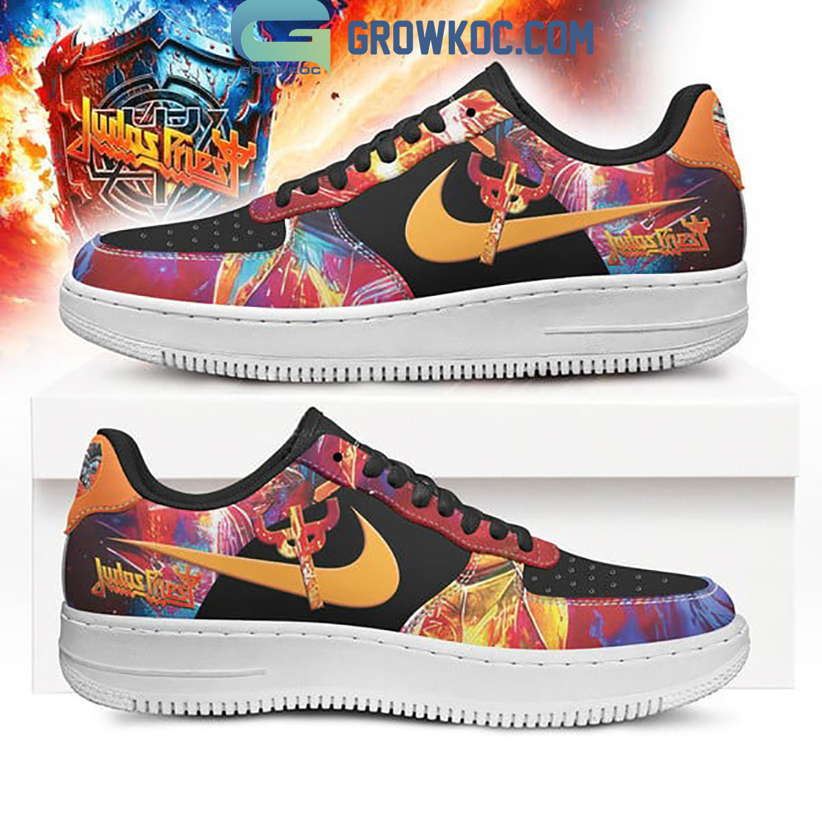 JWFancy Judas Priest Air Low-Top Sneakers Shoes For Men And Women