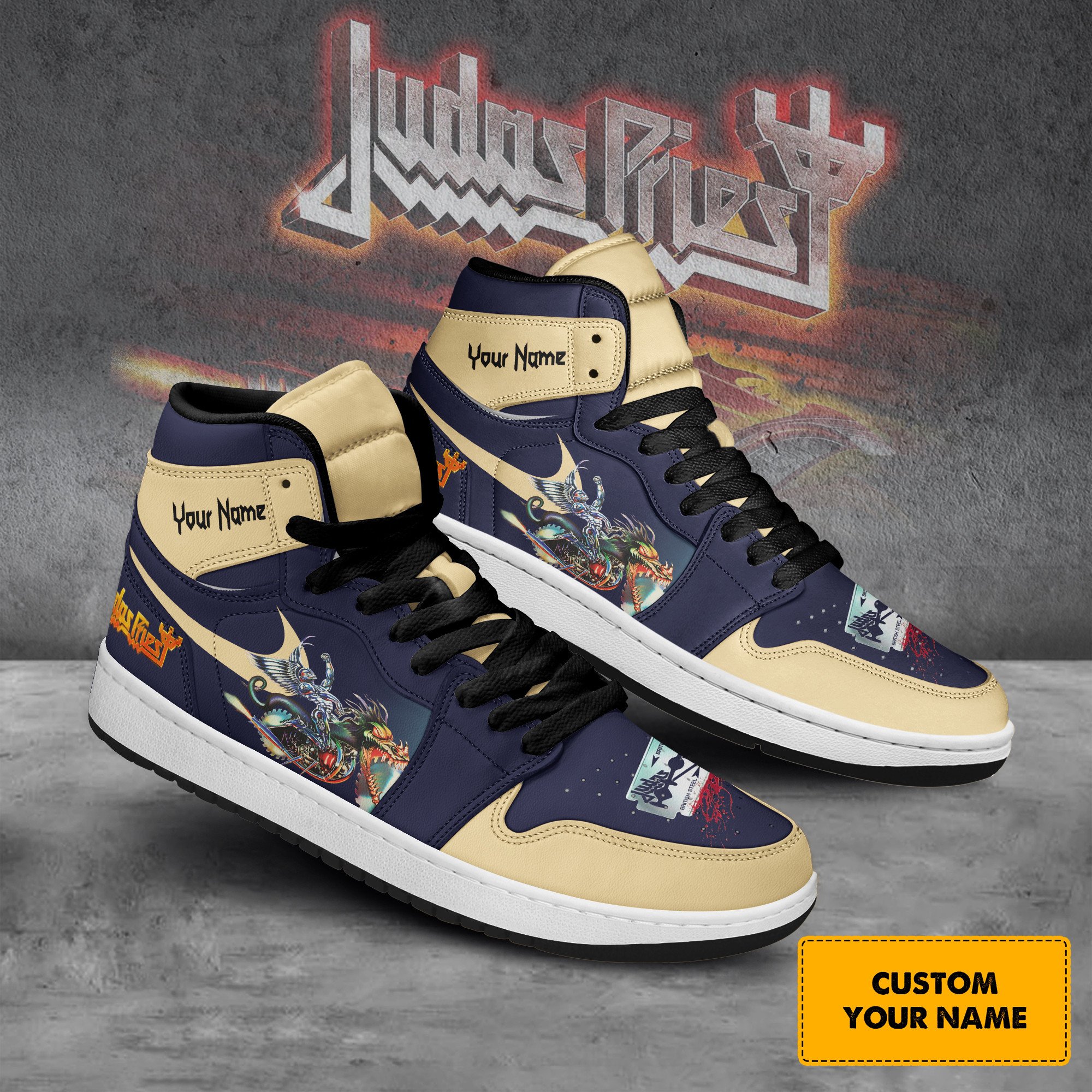 JWFancy Judas Priest AJ1 High Sneakers Shoes For Men And Women