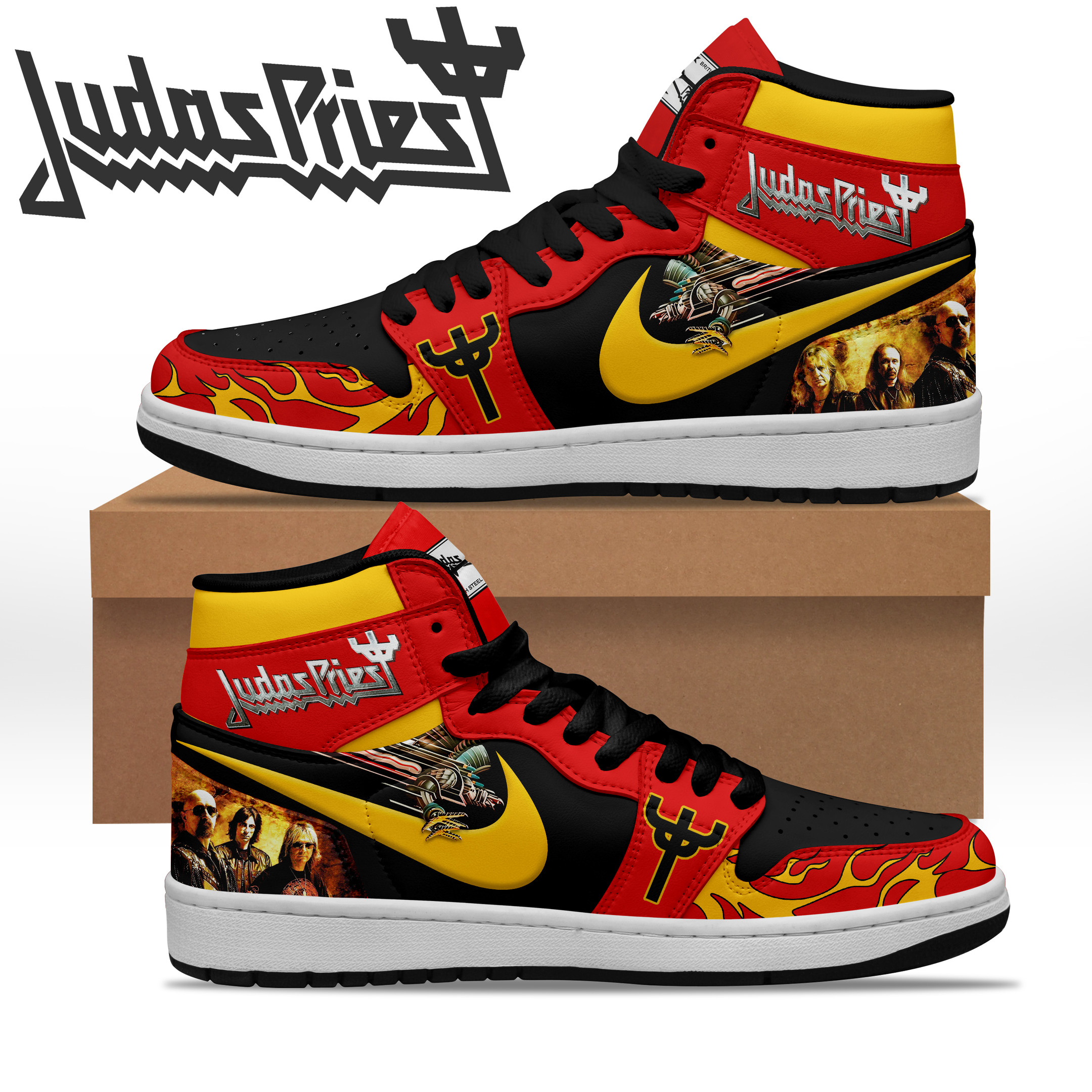 JWFancy Judas Priest AJ1 High Sneakers Shoes For Men And Women