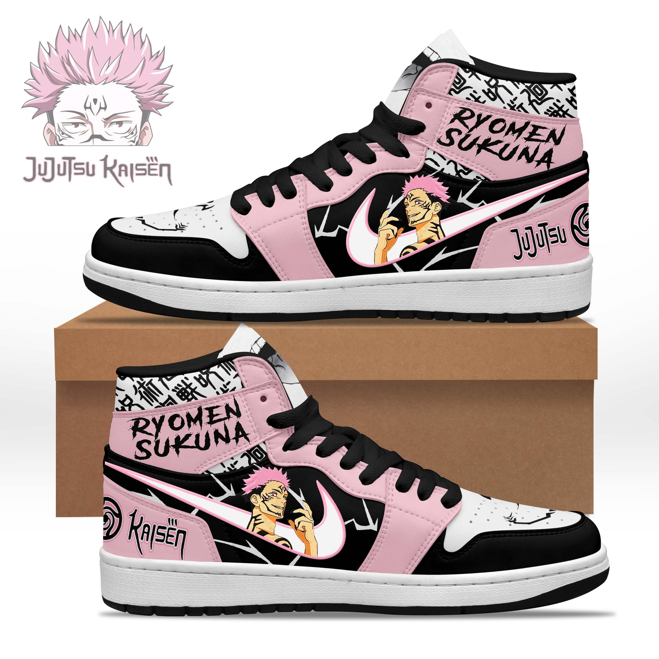 JWFancy Jujutsu Kaisen AJ1 High Sneakers Shoes For Men And Women