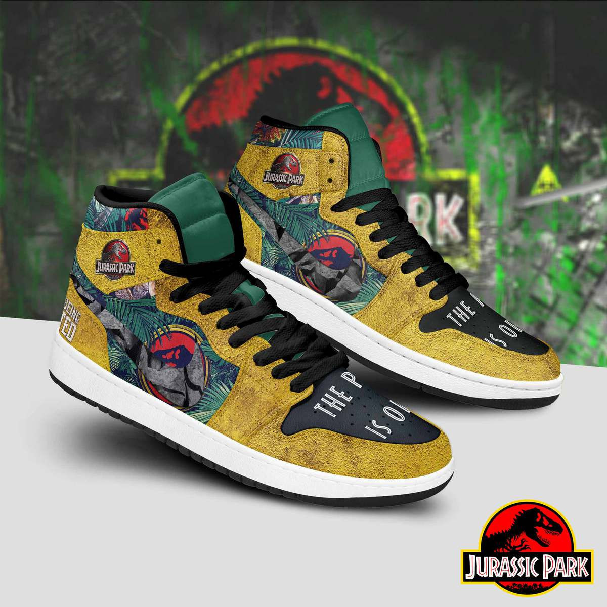JWFancy Jurassic Park AJ1 High Sneakers Shoes For Men And Women