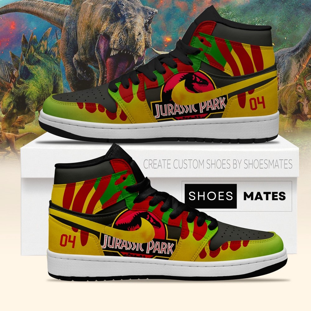 JWFancy Jurassic Park AJ1 High Sneakers Shoes For Men And Women