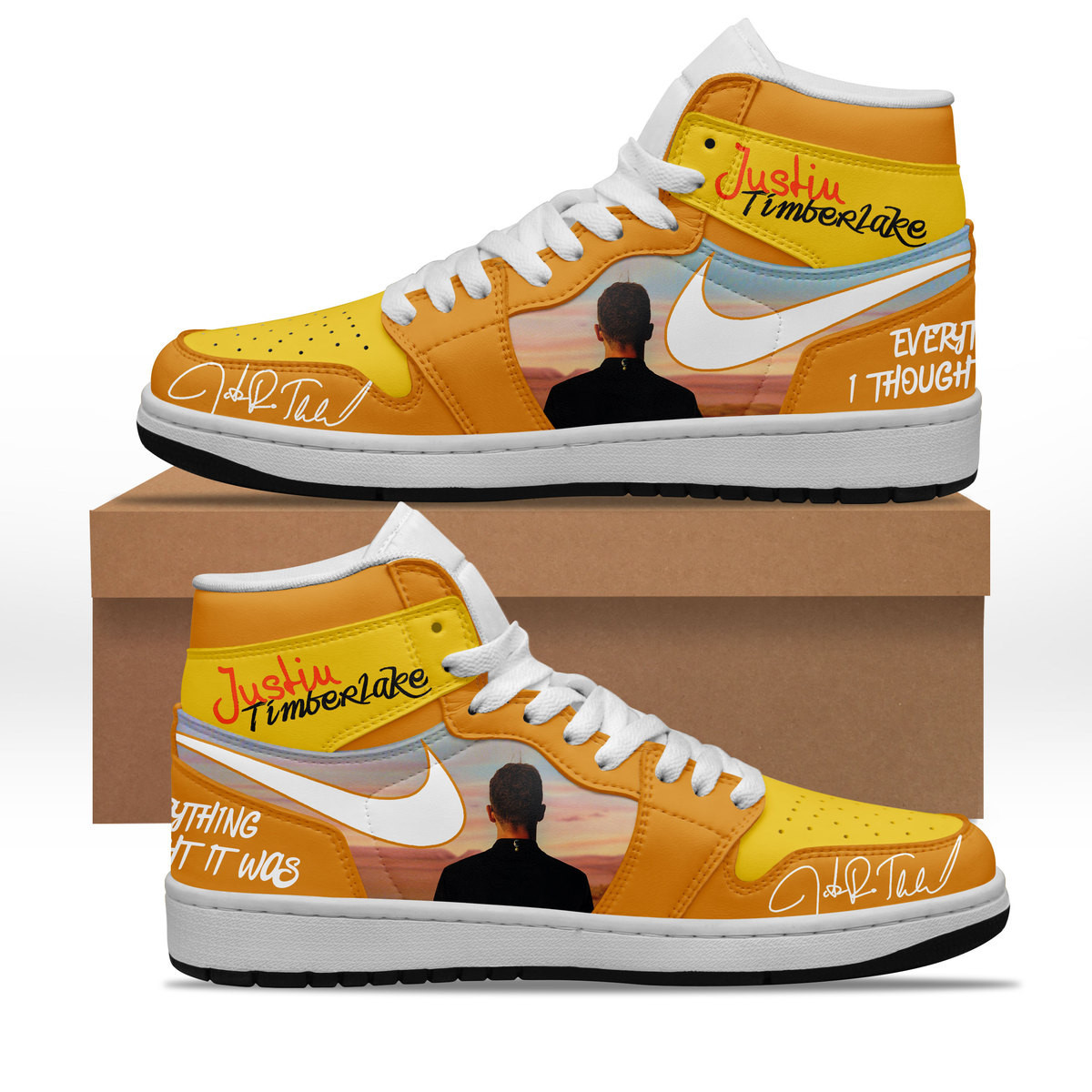 JWFancy Justin Timberlake AJ1 High Sneakers Shoes For Men And Women