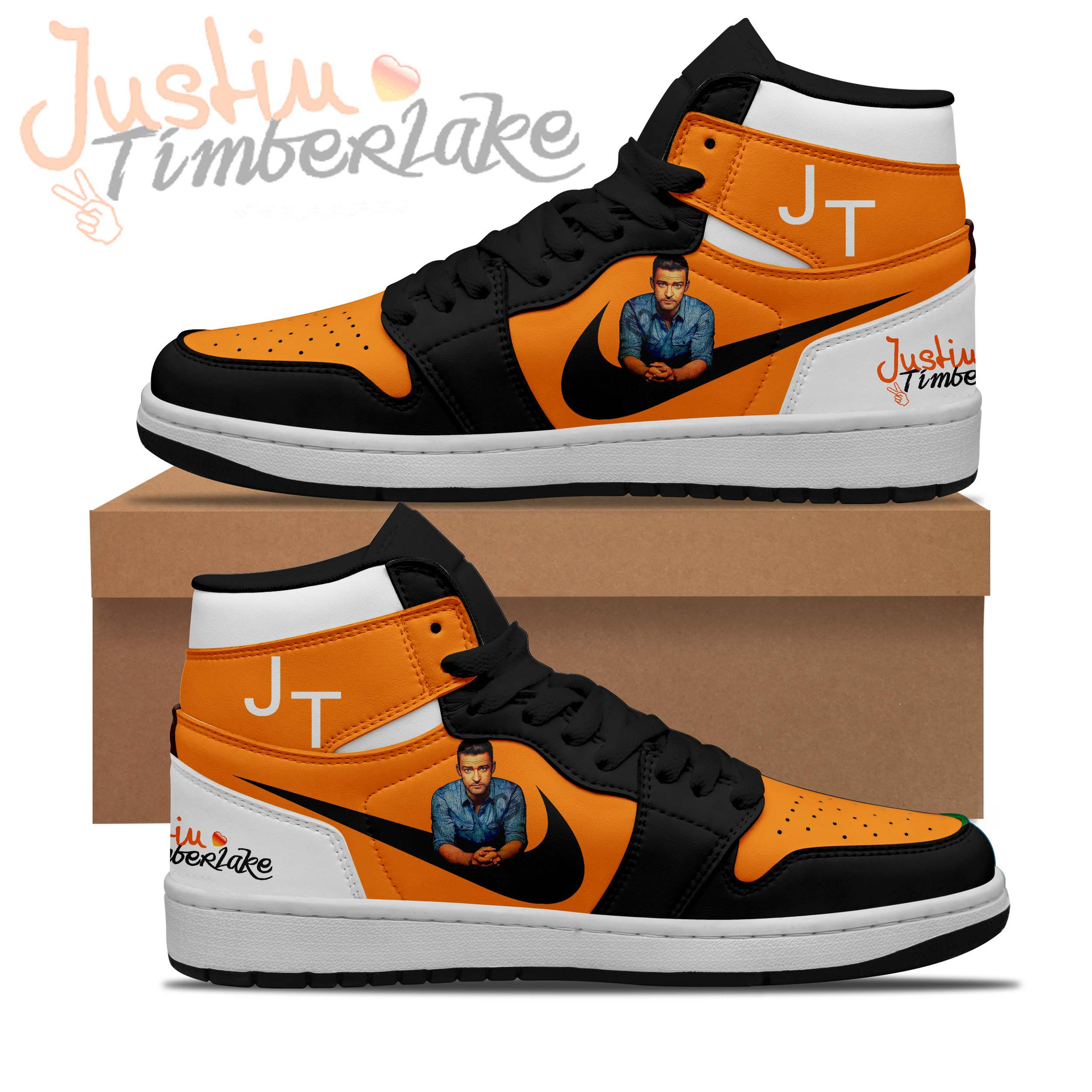 JWFancy Justin Timberlake AJ1 High Sneakers Shoes For Men And Women