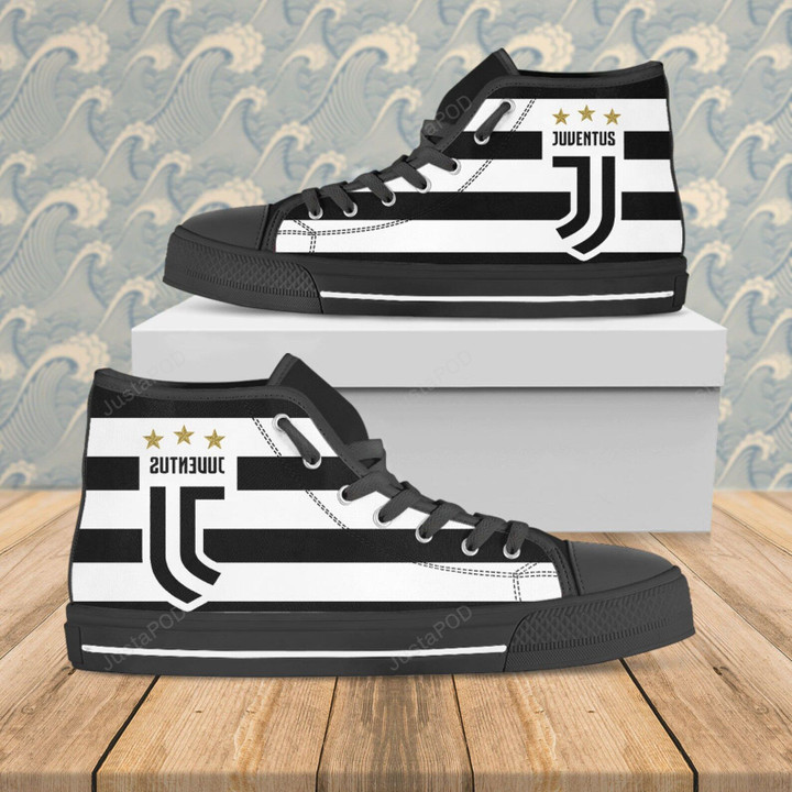 JWFancy Juventus F.C. High Top Canvas Sneakers Shoes For Men And Women