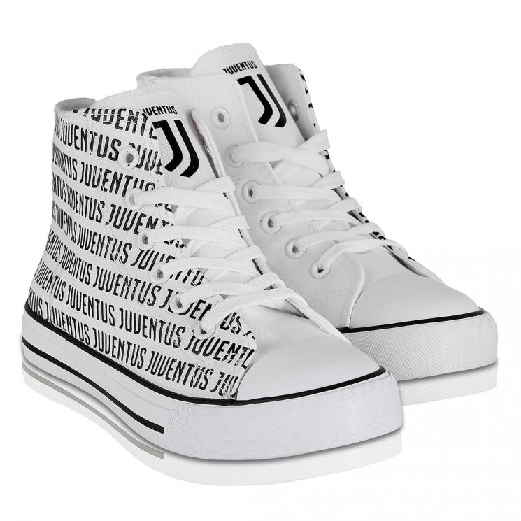 JWFancy Juventus F.C. High Top Canvas Sneakers Shoes For Men And Women