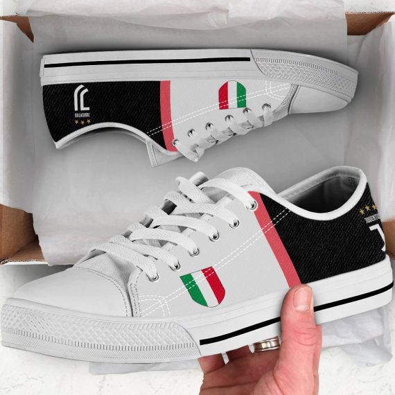 JWFancy Juventus FC Low Top Canvas Sneakers Shoes For Men And Women