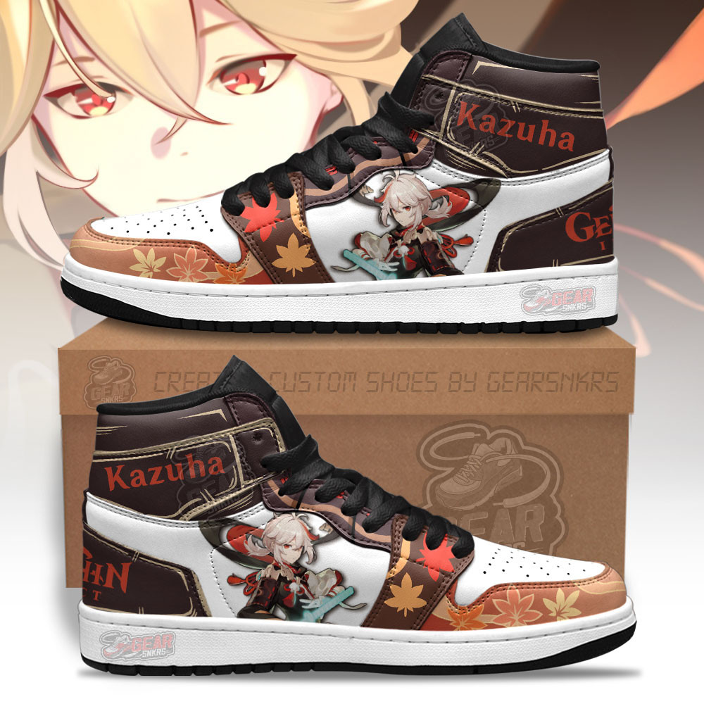 JWFancy Kaedehara Kazuha Genshin Impact AJ1 High Sneakers Shoes For Men And Women