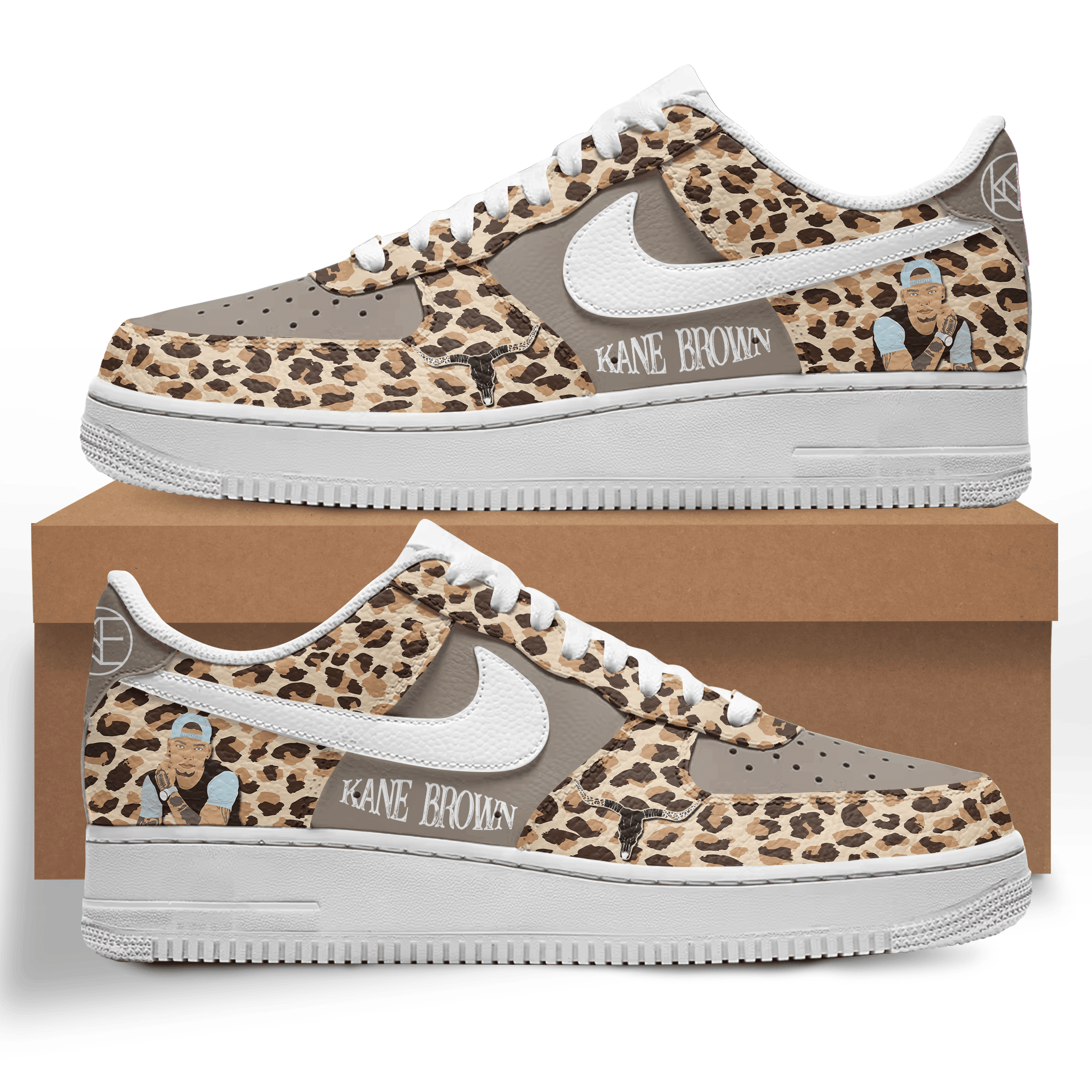 JWFancy Kane Brown Air Low-Top Sneakers Shoes For Men And Women