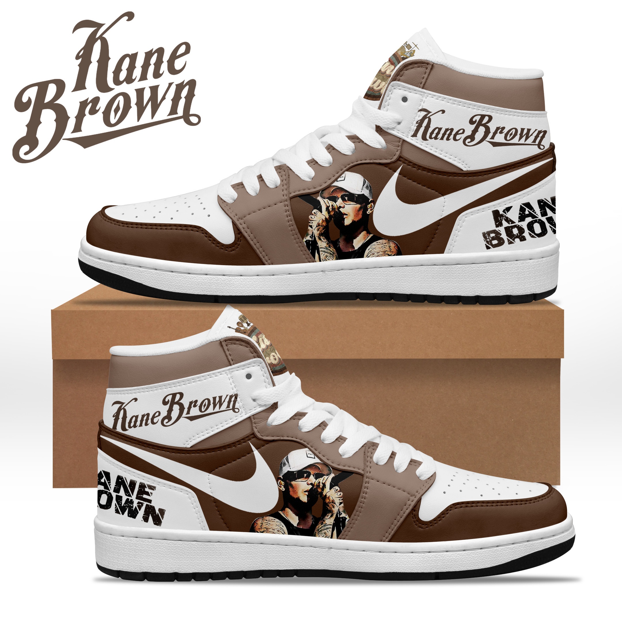 JWFancy Kane Brown AJ1 High Sneakers Shoes For Men And Women