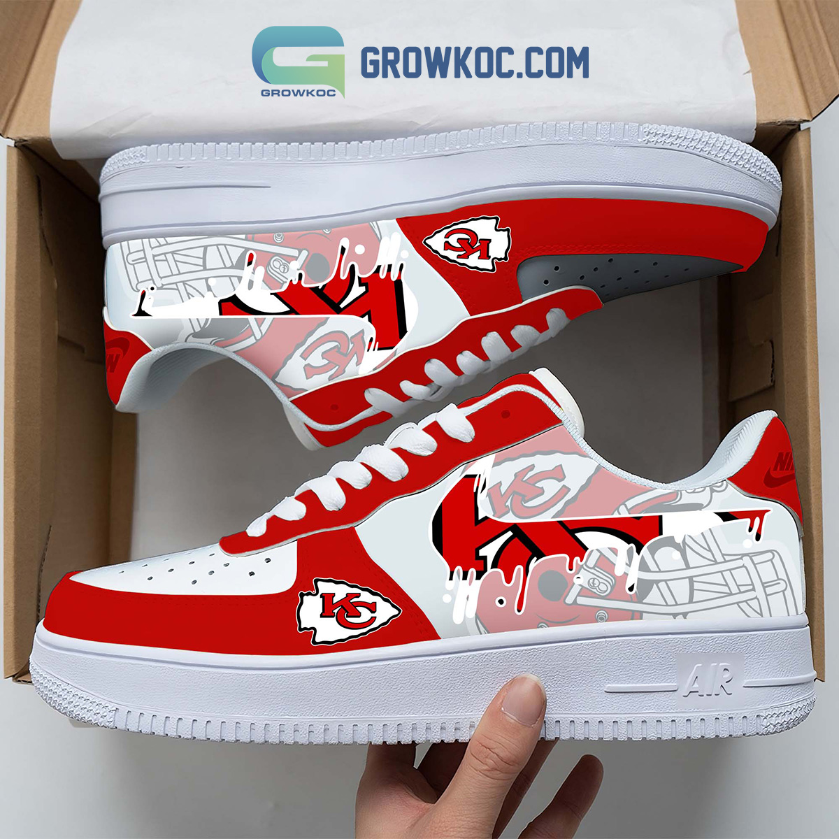JWFancy Kansas City Chiefs Air Low-Top Sneakers Shoes For Men And Women