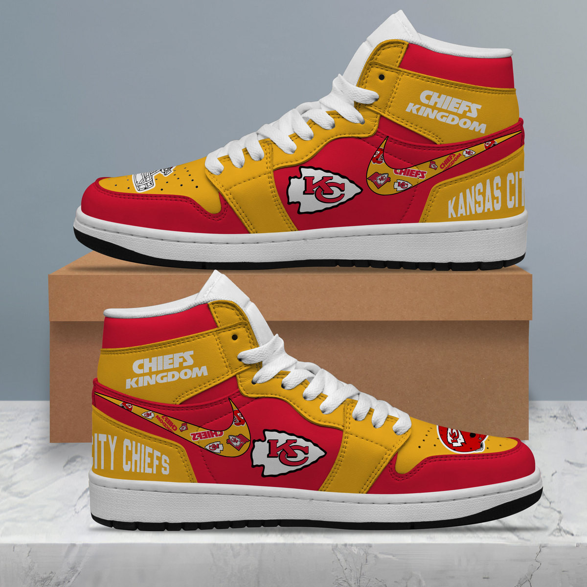 JWFancy Kansas City Chiefs AJ1 High Sneakers Shoes For Men And Women