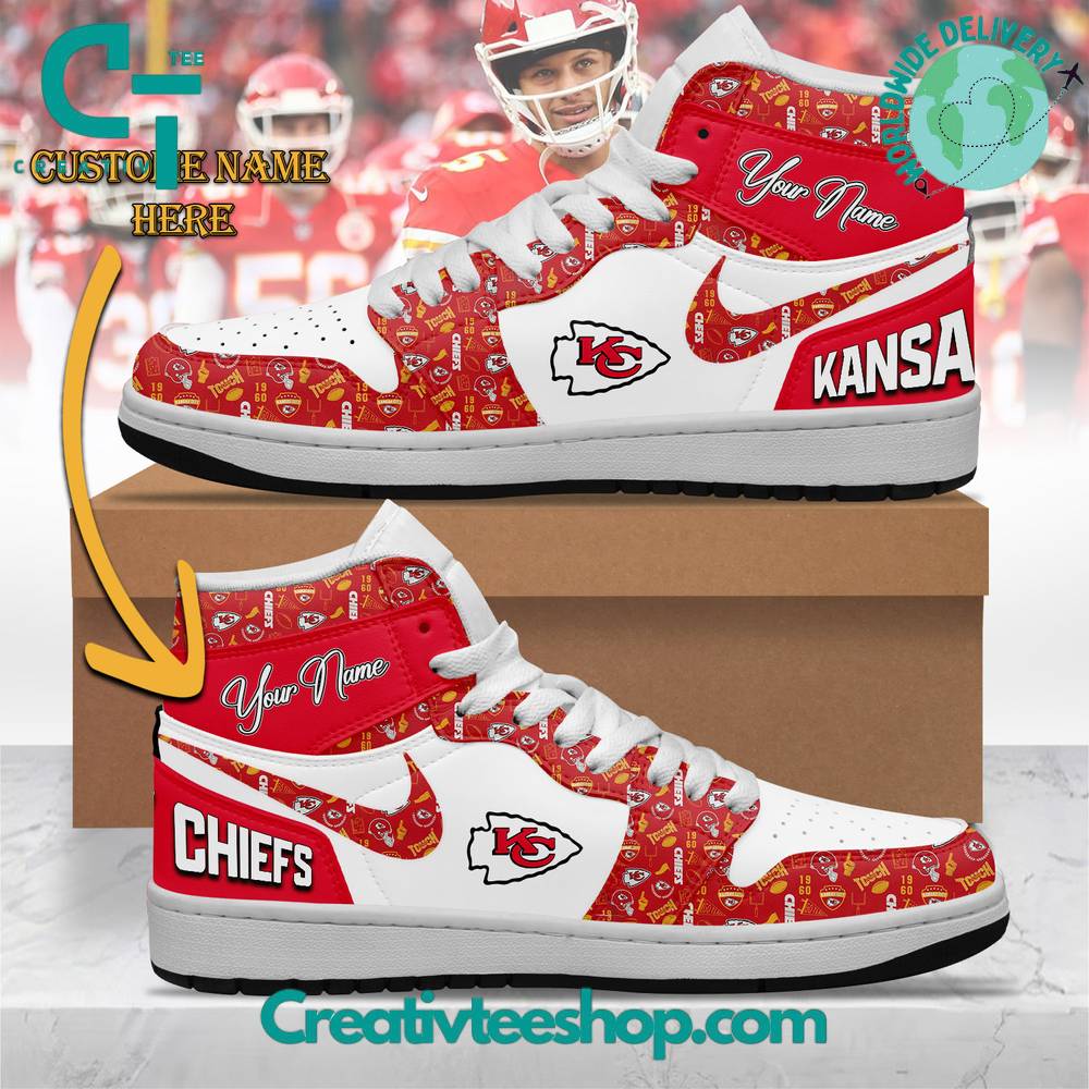 JWFancy Kansas City Chiefs AJ1 High Sneakers Shoes For Men And Women