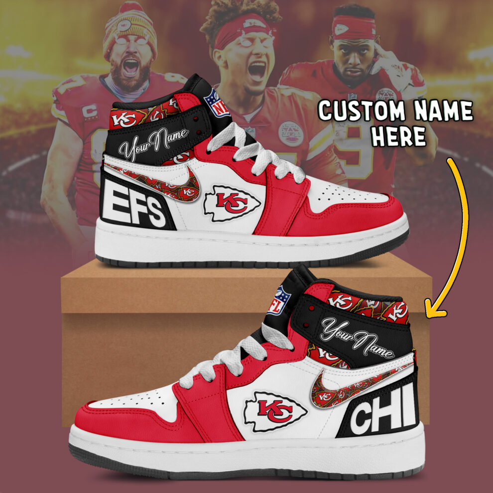 JWFancy Kansas City Chiefs AJ1 High Sneakers Shoes For Men And Women