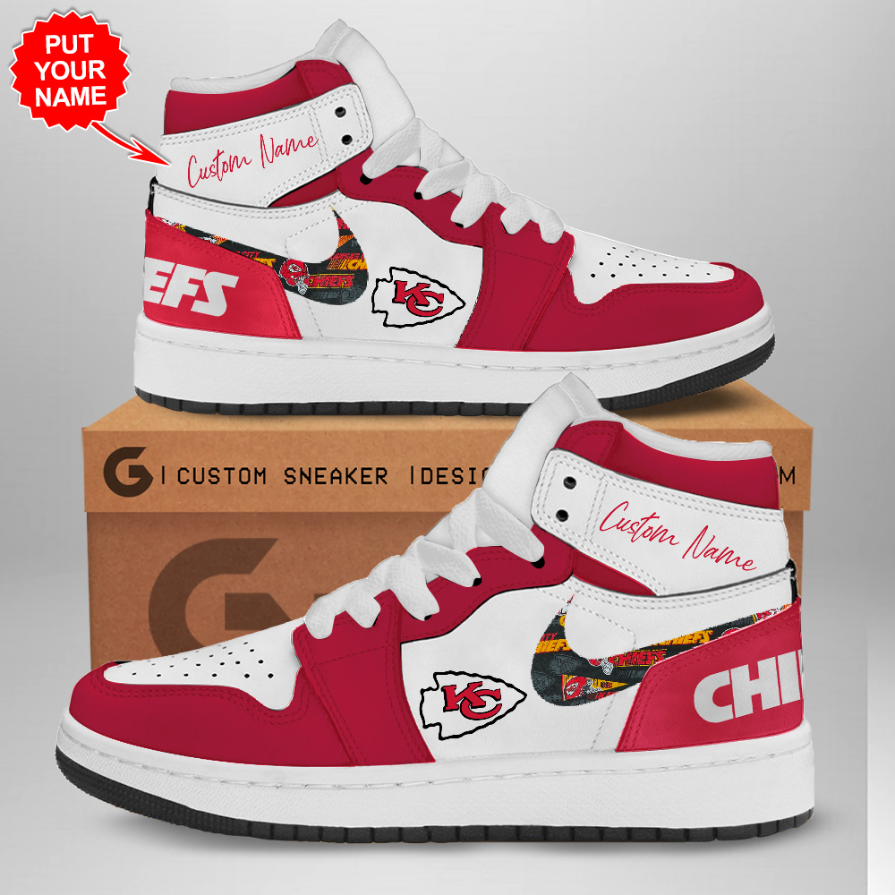 JWFancy Kansas City Chiefs AJ1 High Sneakers Shoes For Men And Women