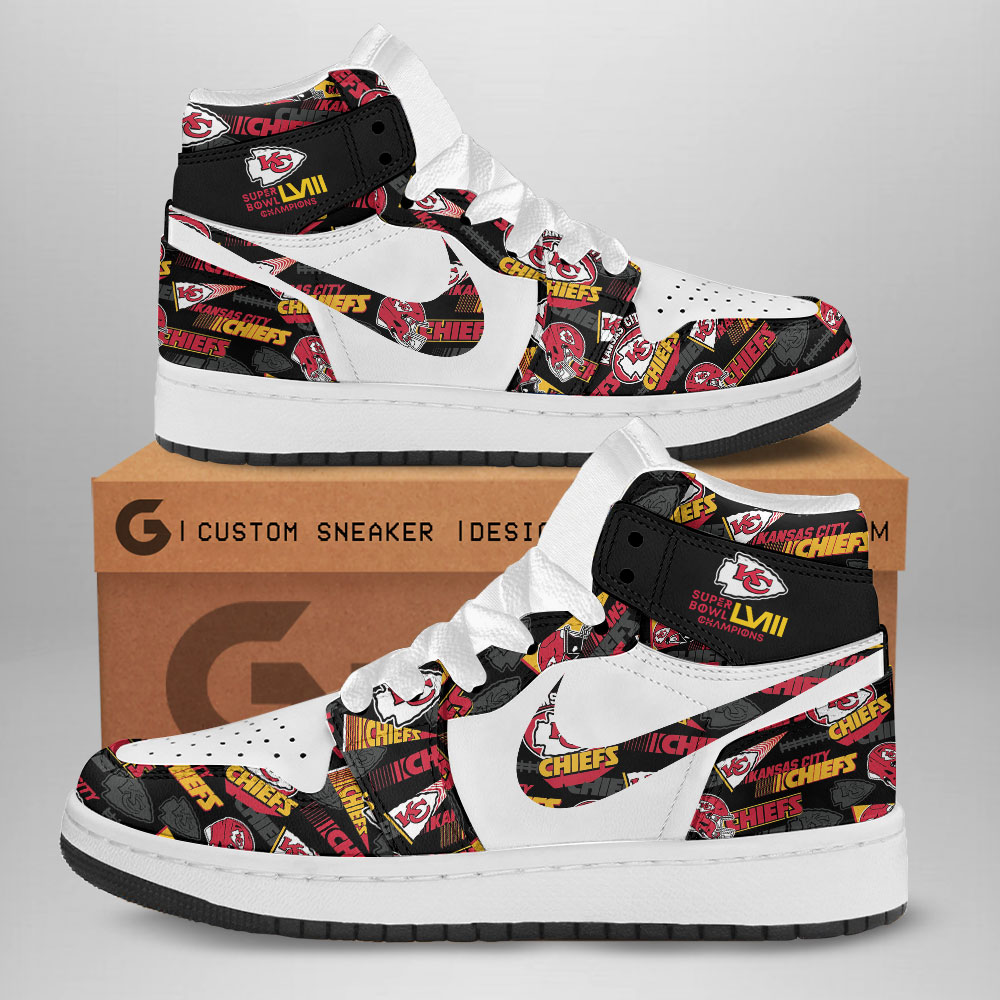 JWFancy Kansas City Chiefs AJ1 High Sneakers Shoes For Men And Women