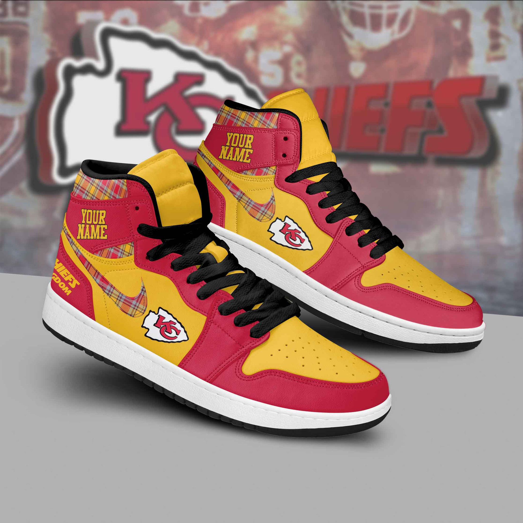 JWFancy Kansas City Chiefs AJ1 High Sneakers Shoes For Men And Women