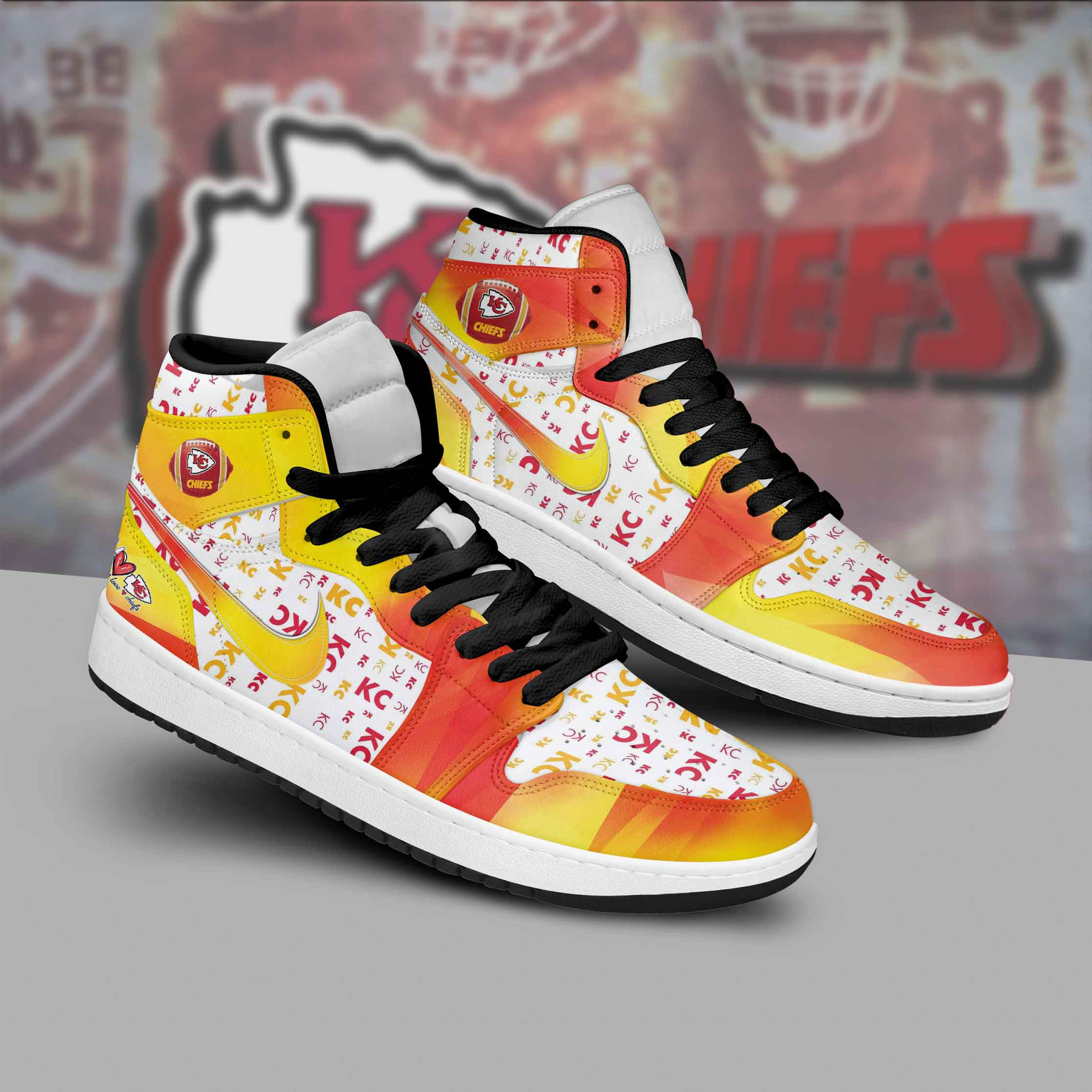 JWFancy Kansas City Chiefs AJ1 High Sneakers Shoes For Men And Women