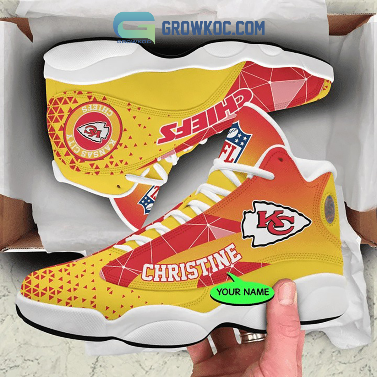 JWFancy Kansas City Chiefs AJ13 Sneakers Shoes For Men And Women