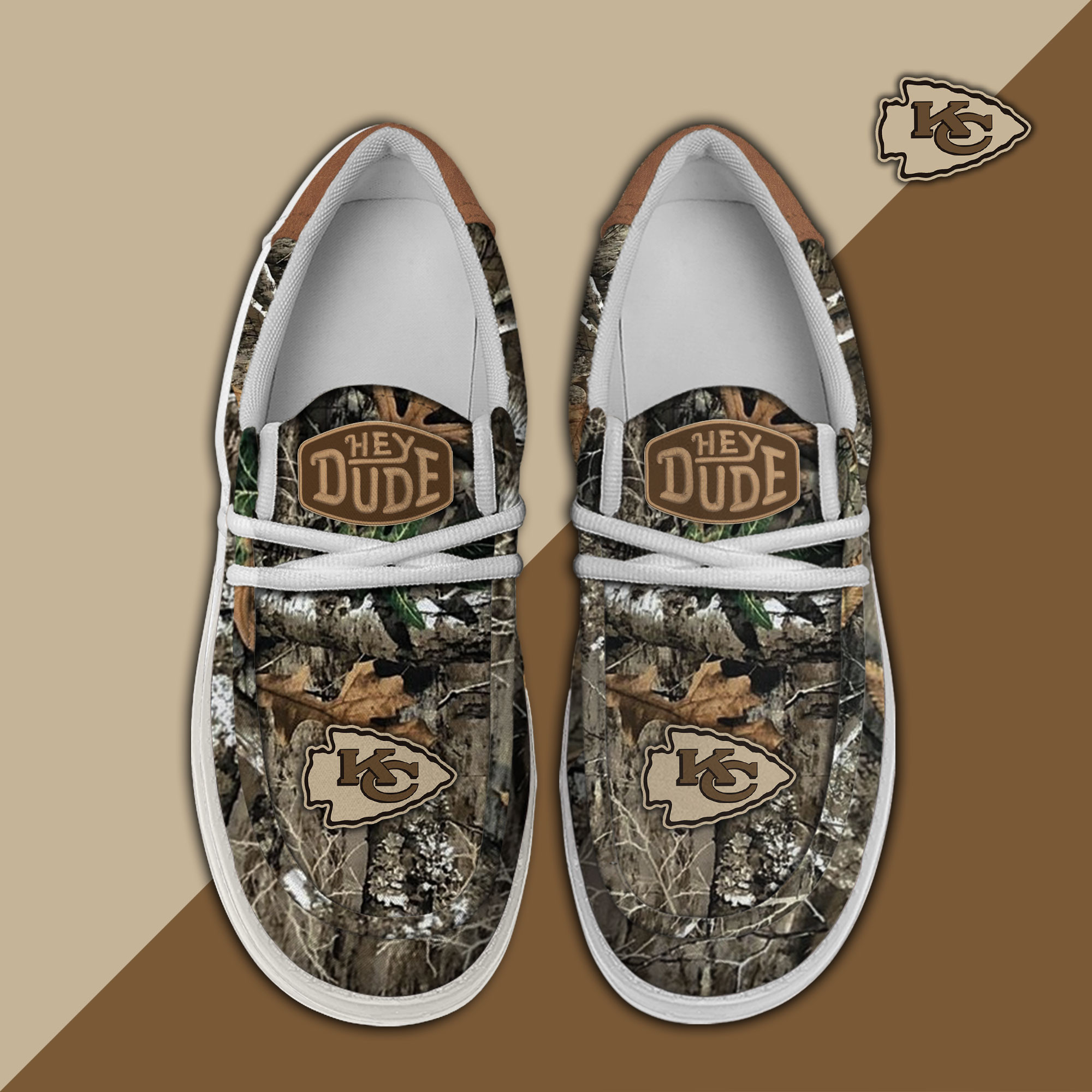 JWFancy Kansas City Chiefs Hey Dude Shoes Wally Men's Lace Up Loafers Comfortable For Men And Women