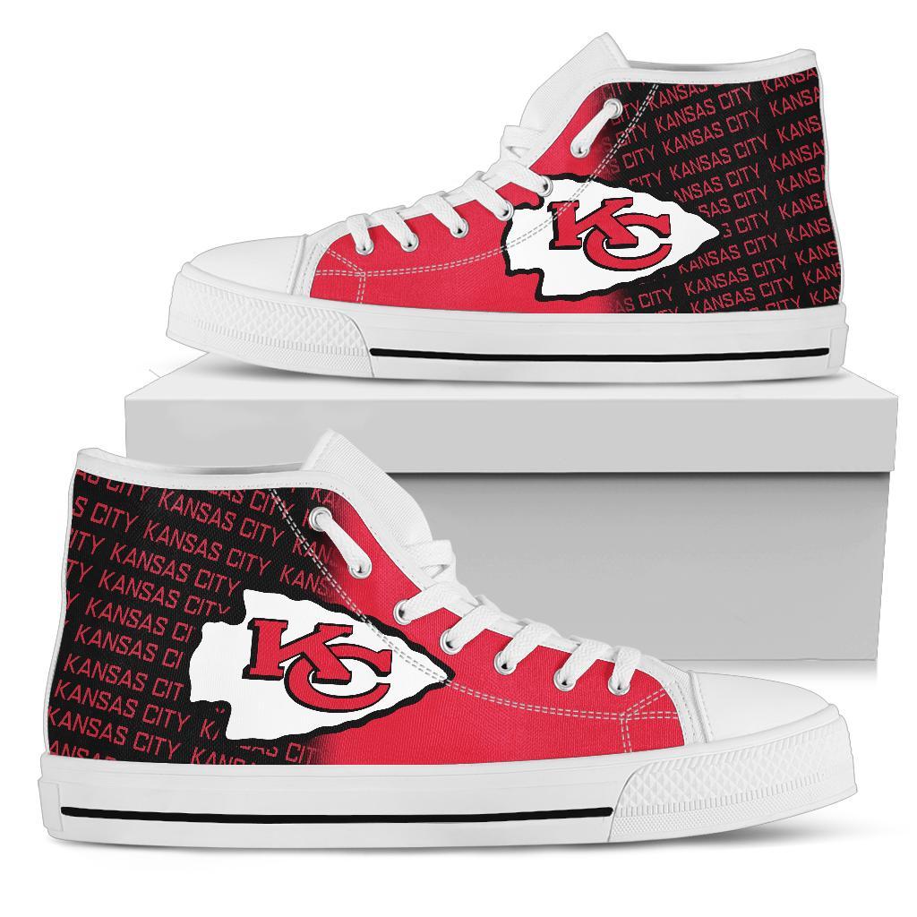 JWFancy Kansas City Chiefs High Top Canvas Sneakers Shoes For Men And Women