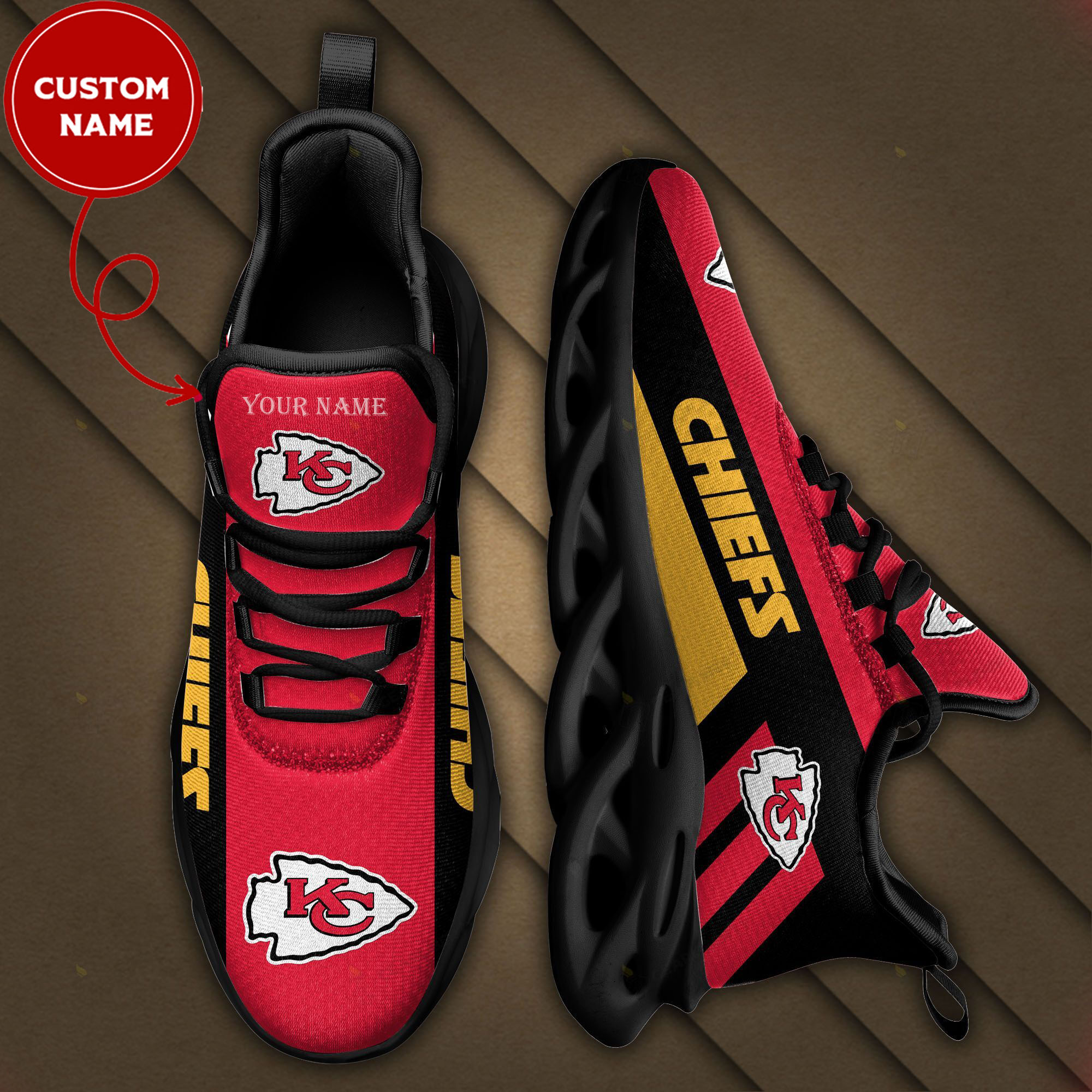 JWFancy Kansas City Chiefs Max Soul Shoes Sneakers For Men And Women