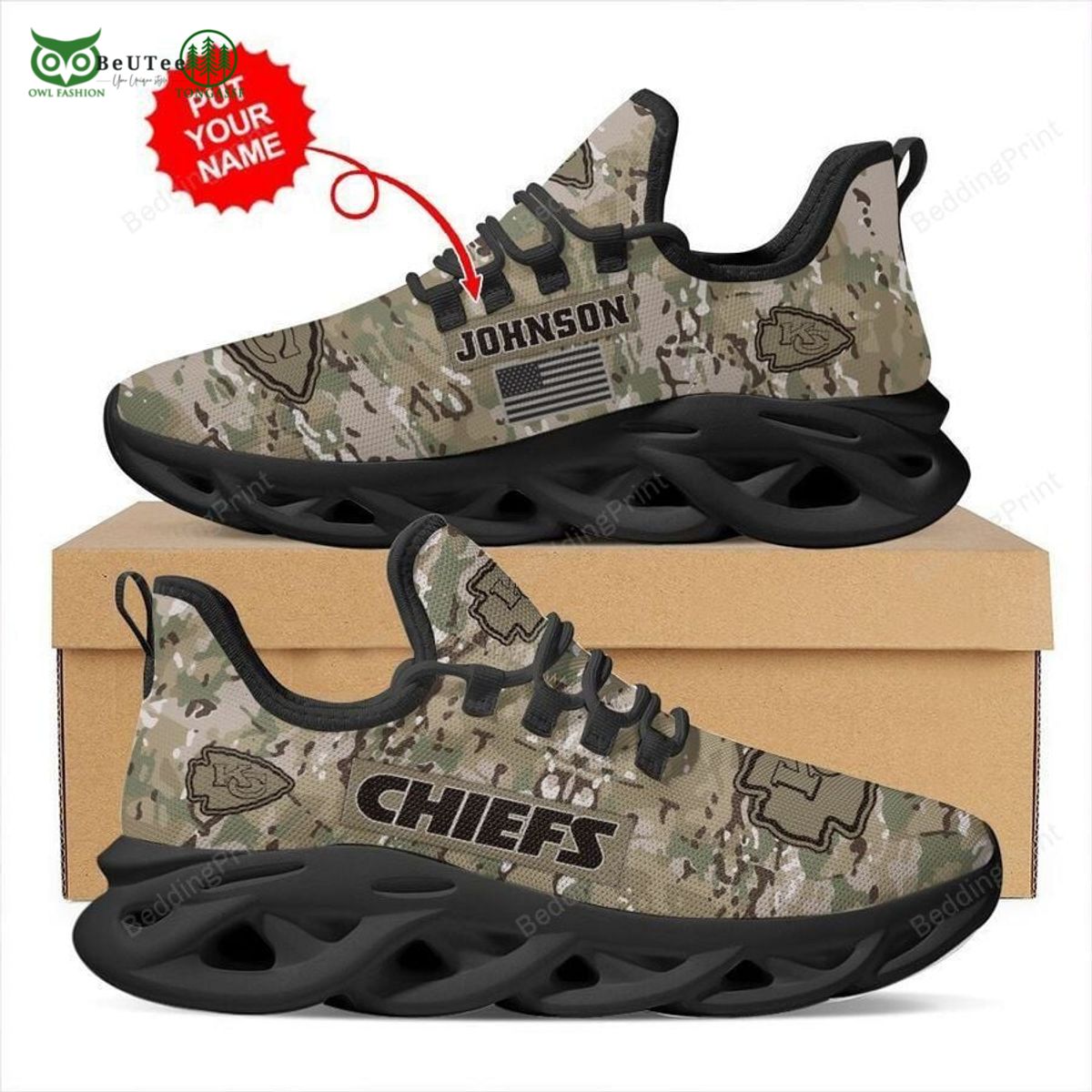 JWFancy Kansas City Chiefs Max Soul Shoes Sneakers For Men And Women
