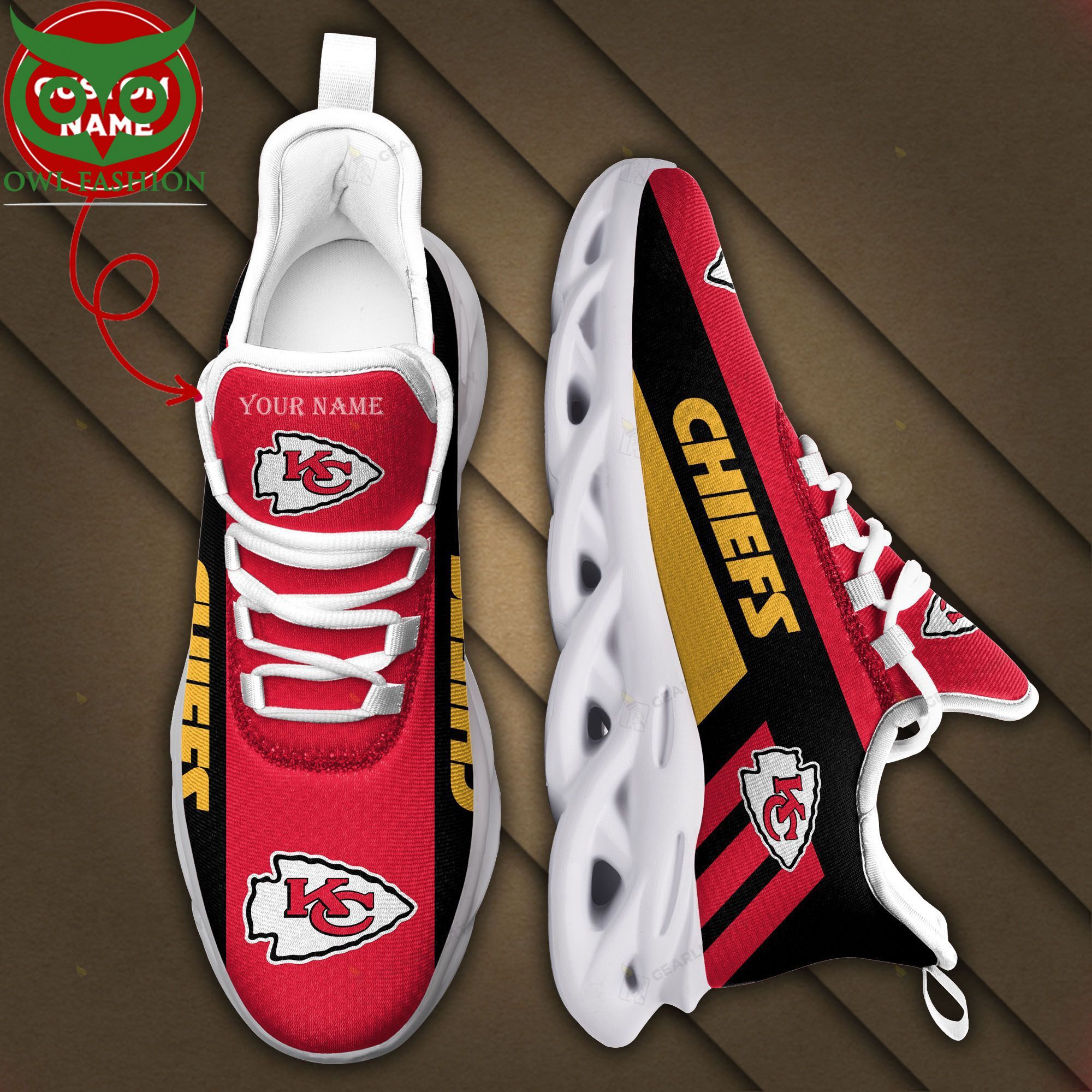 JWFancy Kansas City Chiefs Max Soul Shoes Sneakers For Men And Women