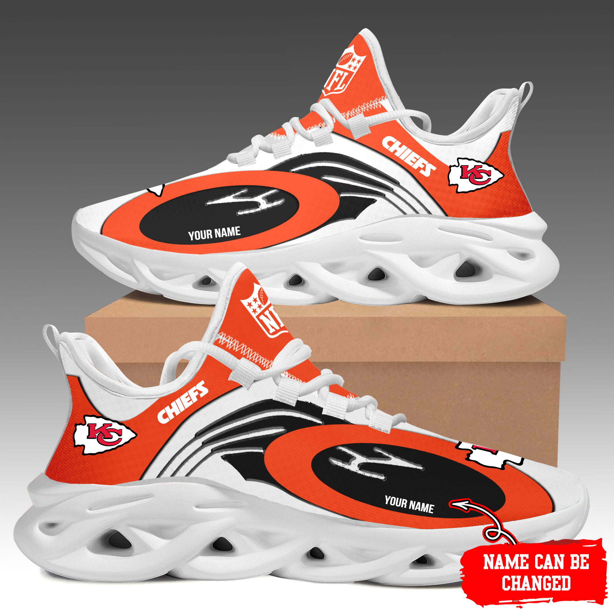 JWFancy Kansas City Chiefs Max Soul Shoes Sneakers For Men And Women