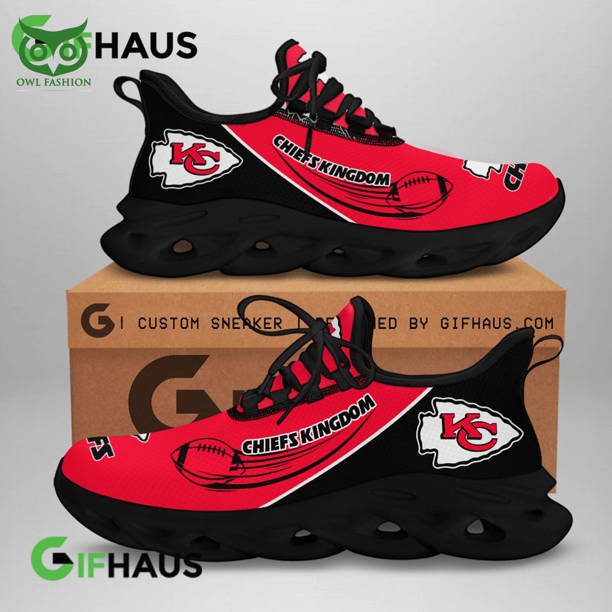 JWFancy Kansas City Chiefs Max Soul Shoes Sneakers For Men And Women