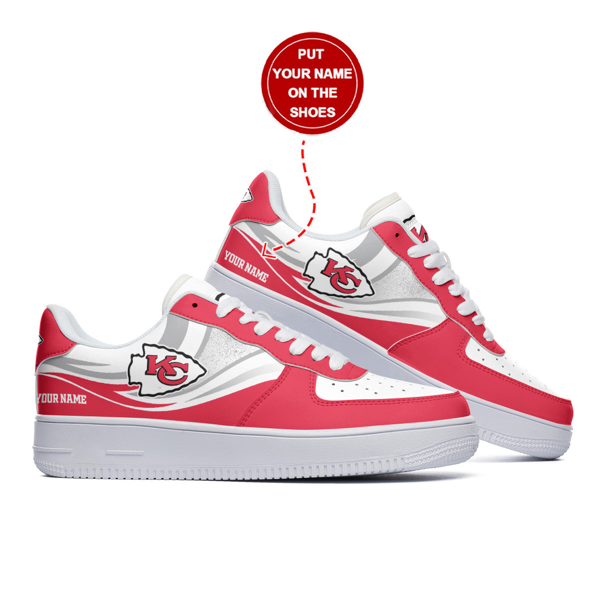 JWFancy Kansas City Chiefs NFL Air Low-Top Sneakers Shoes For Men And Women