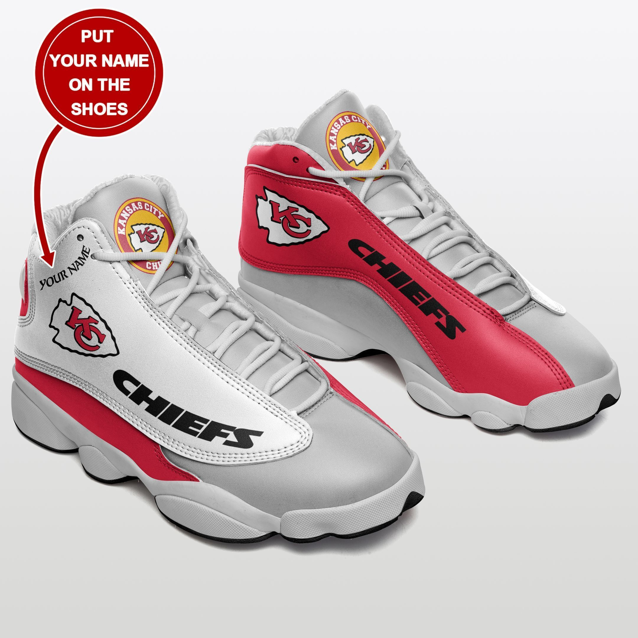 JWFancy Kansas City Chiefs NFL AJ13 Sneakers Shoes For Men And Women