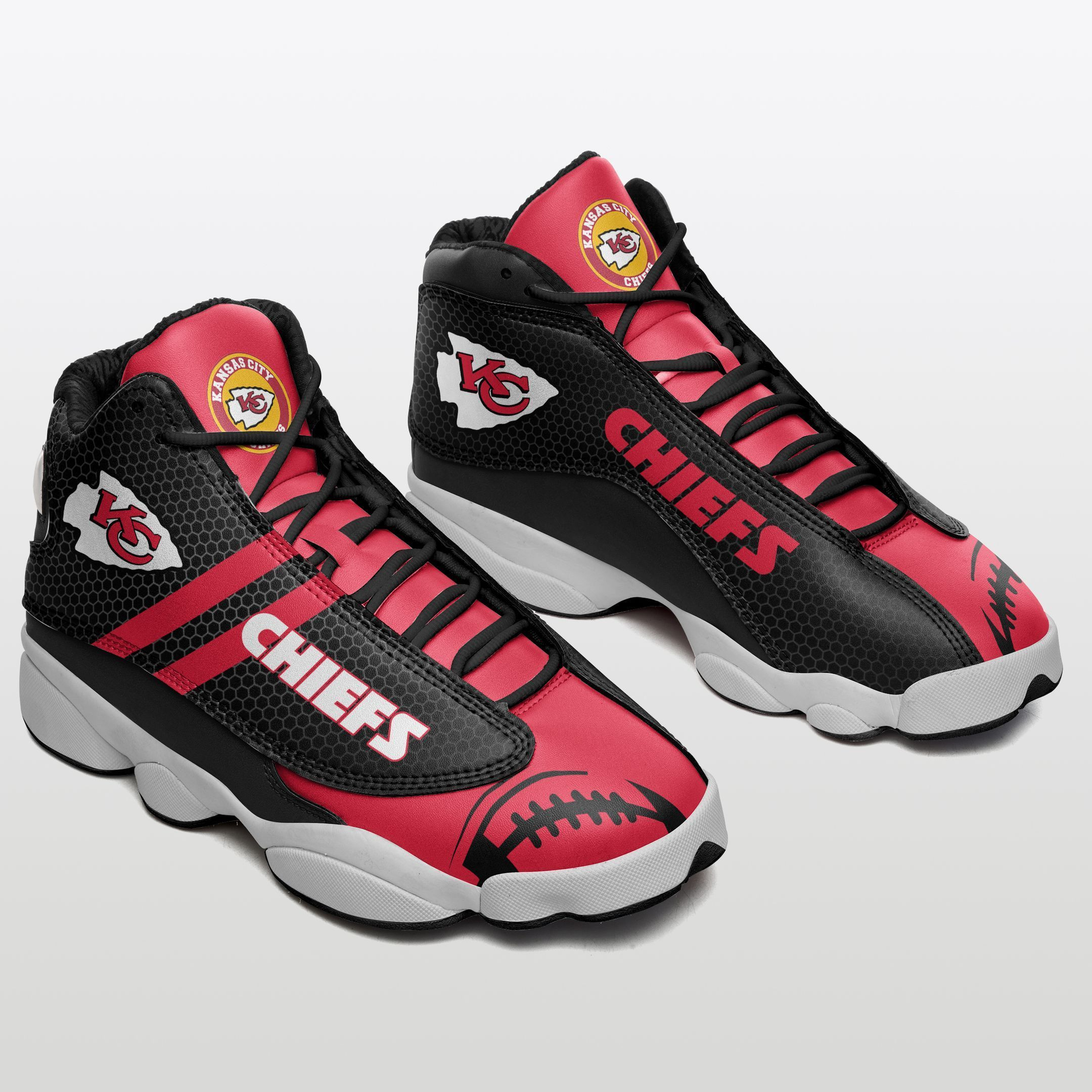 JWFancy Kansas City Chiefs NFL AJ13 Sneakers Shoes For Men And Women