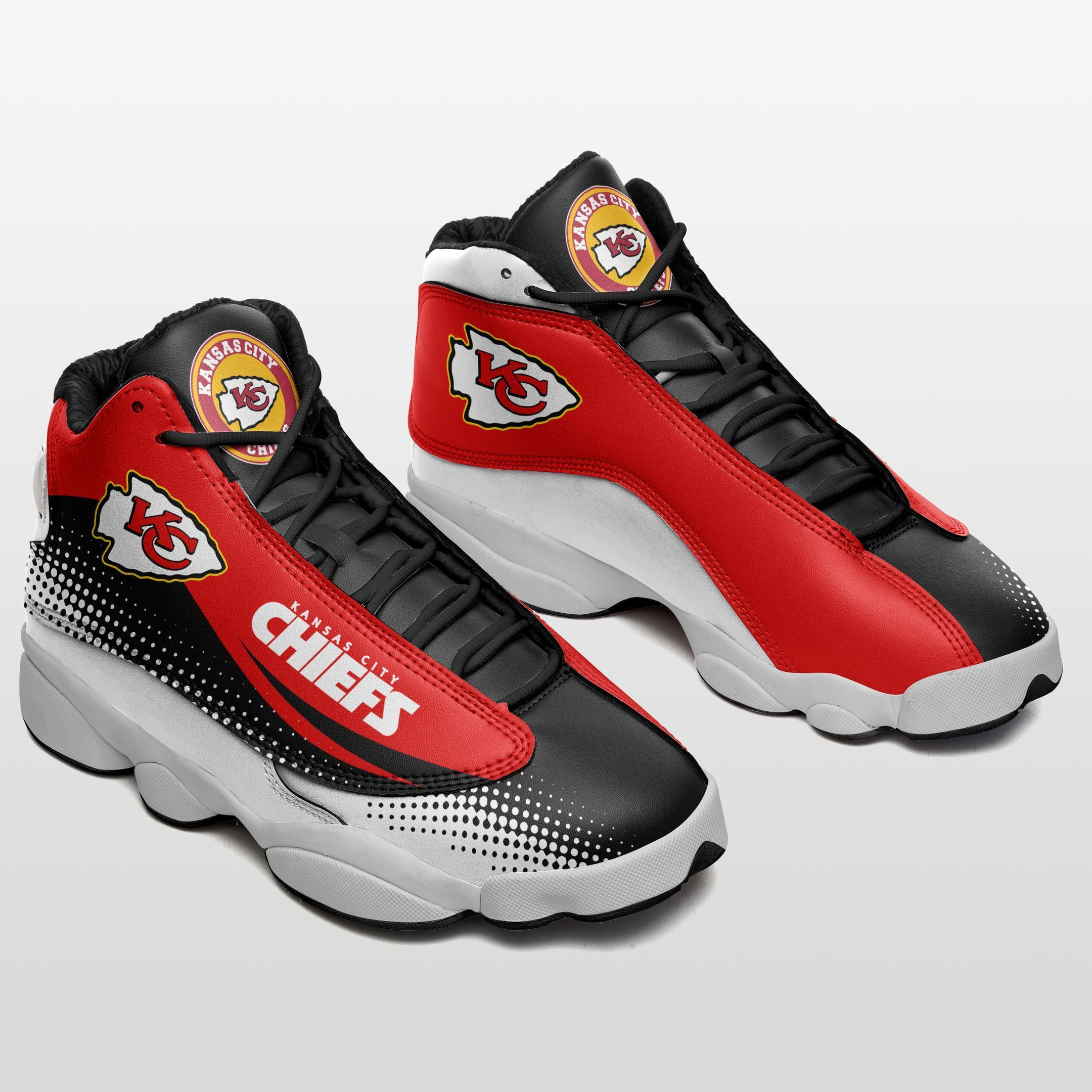 JWFancy Kansas City Chiefs NFL AJ13 Sneakers Shoes For Men And Women