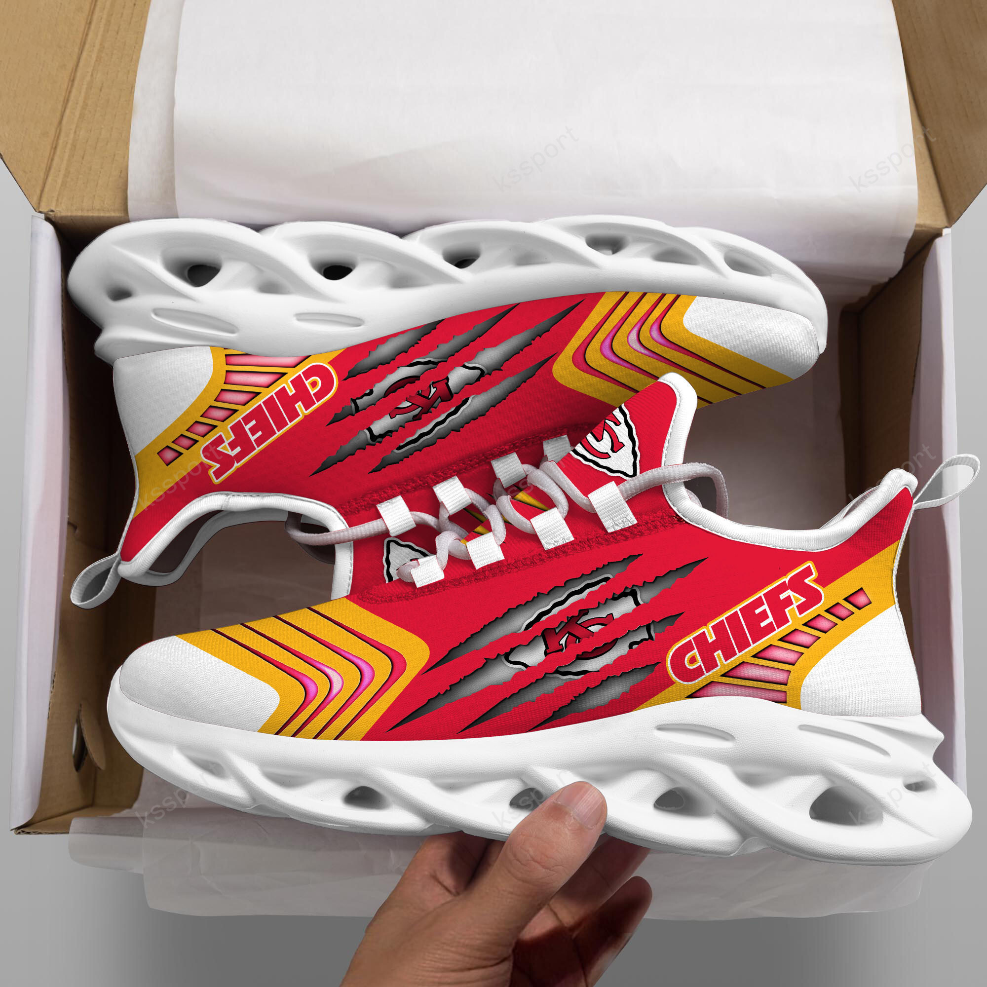 JWFancy Kansas City Chiefs NFL Max Soul Shoes Sneakers For Men And Women