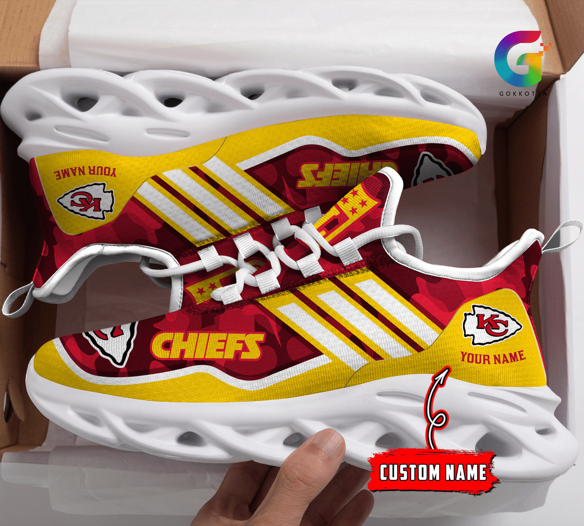 JWFancy Kansas City Chiefs NFL Max Soul Shoes Sneakers For Men And Women