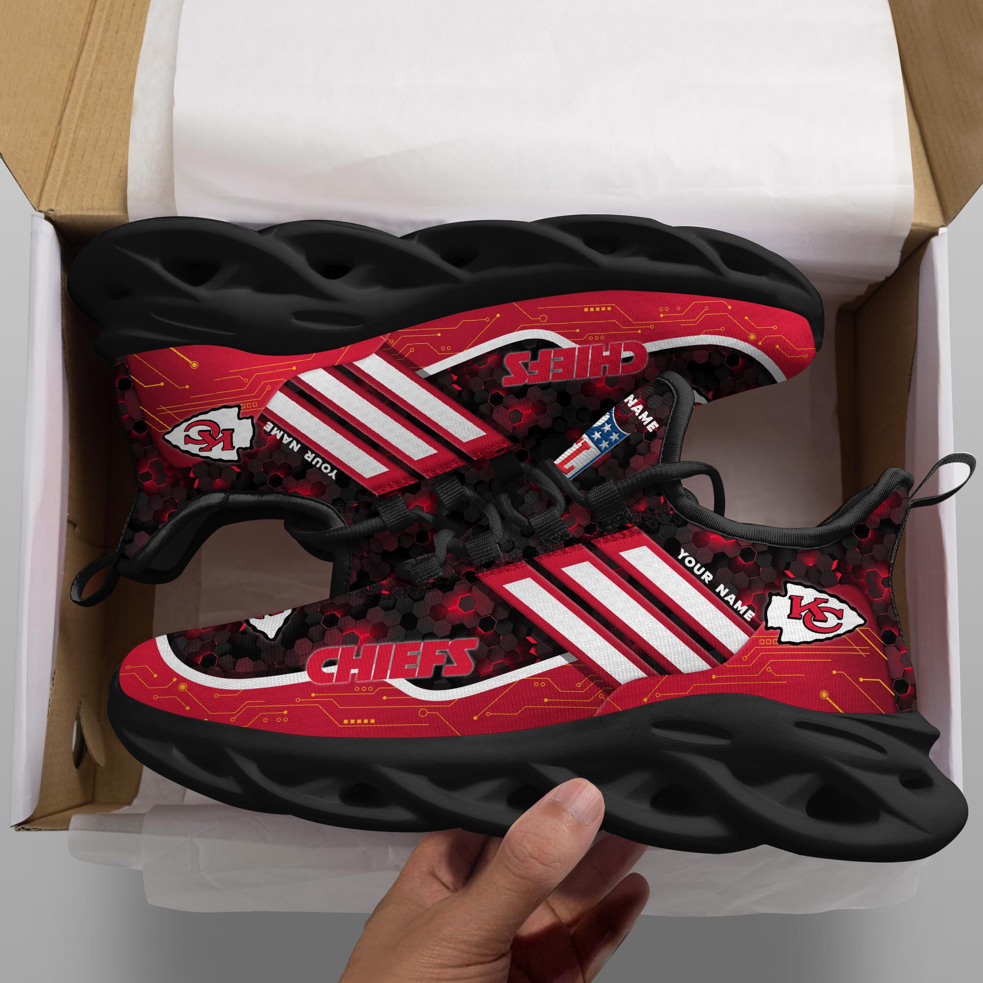 JWFancy Kansas City Chiefs NFL Max Soul Shoes Sneakers For Men And Women