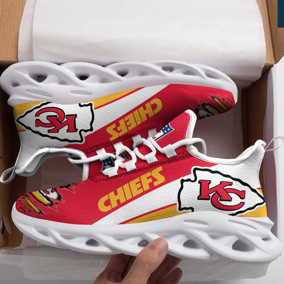 JWFancy Kansas City Chiefs NFL Max Soul Shoes Sneakers For Men And Women