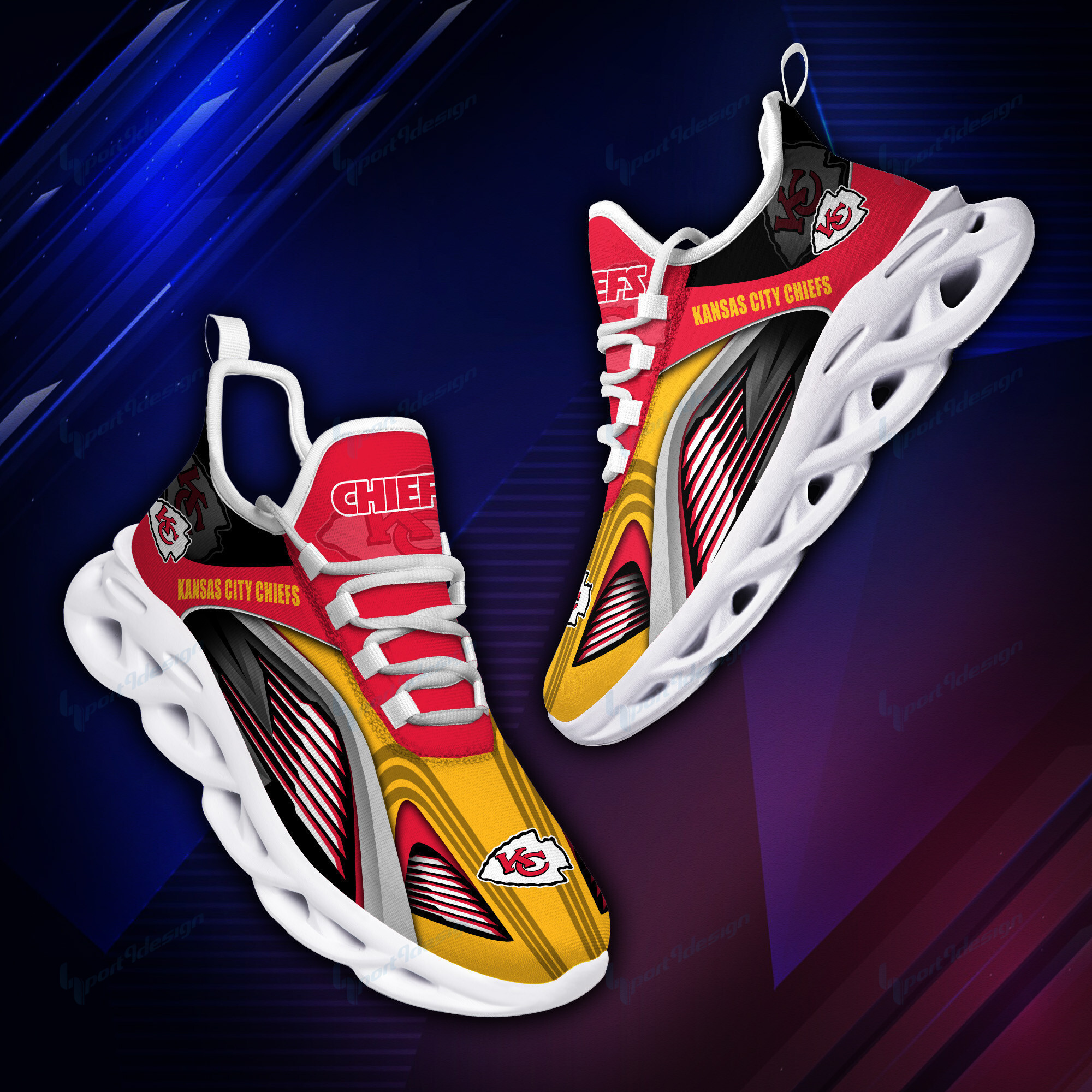 JWFancy Kansas City Chiefs NFL Max Soul Shoes Sneakers For Men And Women