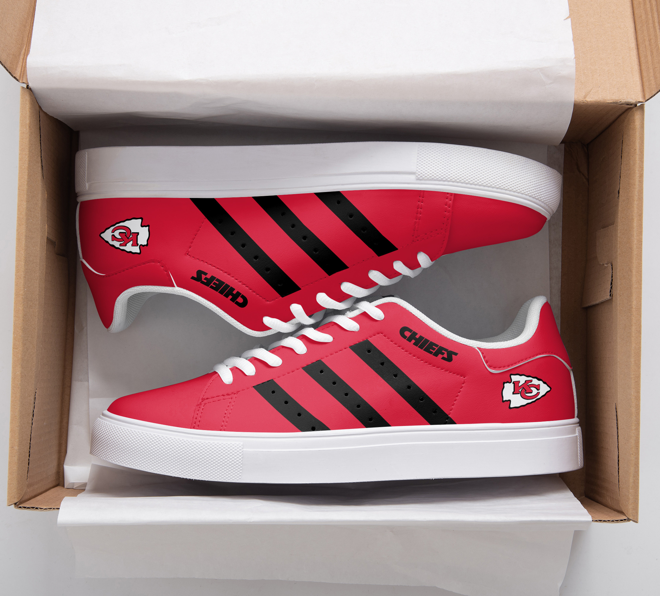 JWFancy Kansas City Chiefs Skate Stan Shoes Sneakes For Men And Women