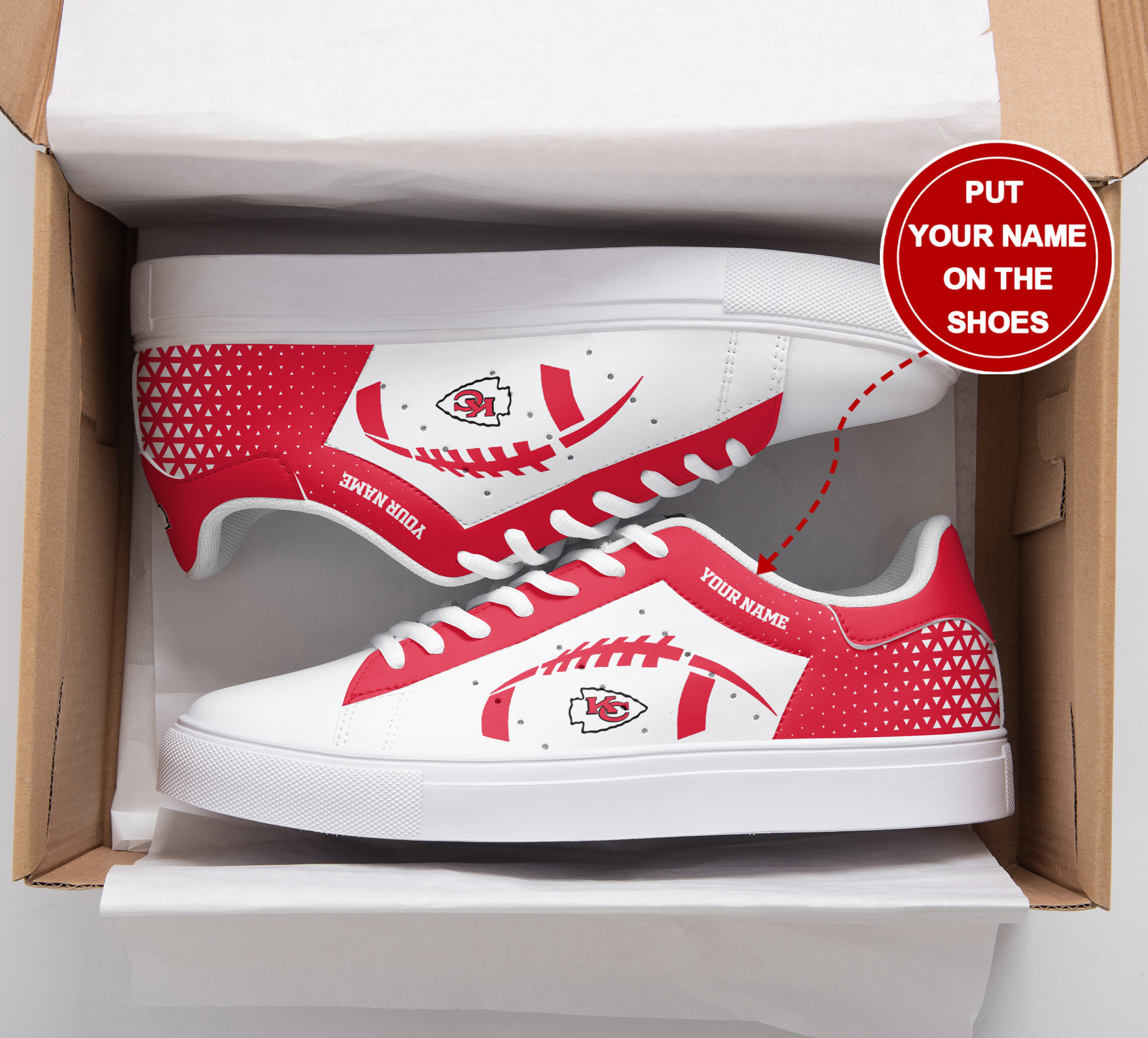 JWFancy Kansas City Chiefs Skate Stan Shoes Sneakes For Men And Women