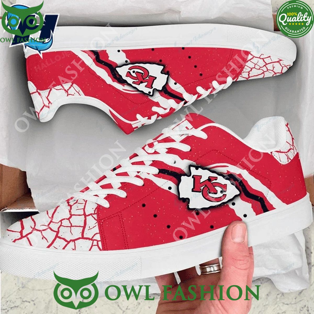 JWFancy Kansas City Chiefs Skate Stan Shoes Sneakes For Men And Women