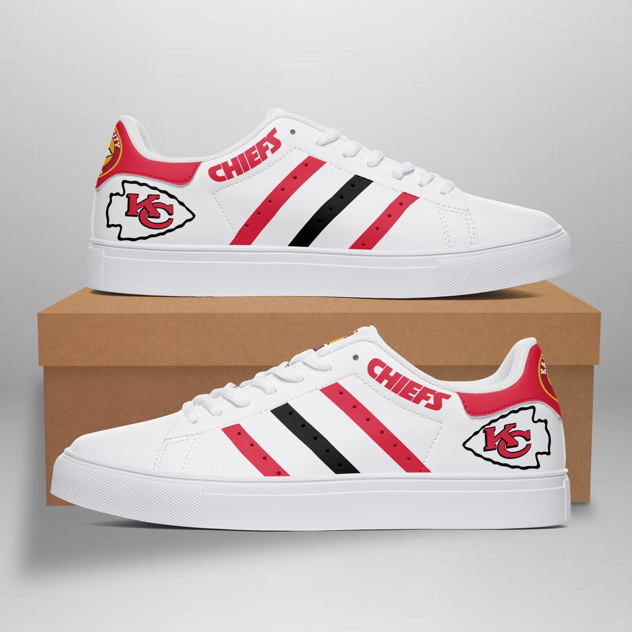 JWFancy Kansas City Chiefs Skate Stan Shoes Sneakes For Men And Women
